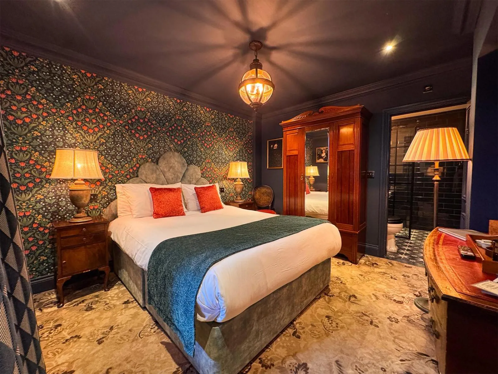 Bed in Clementine's Guest House