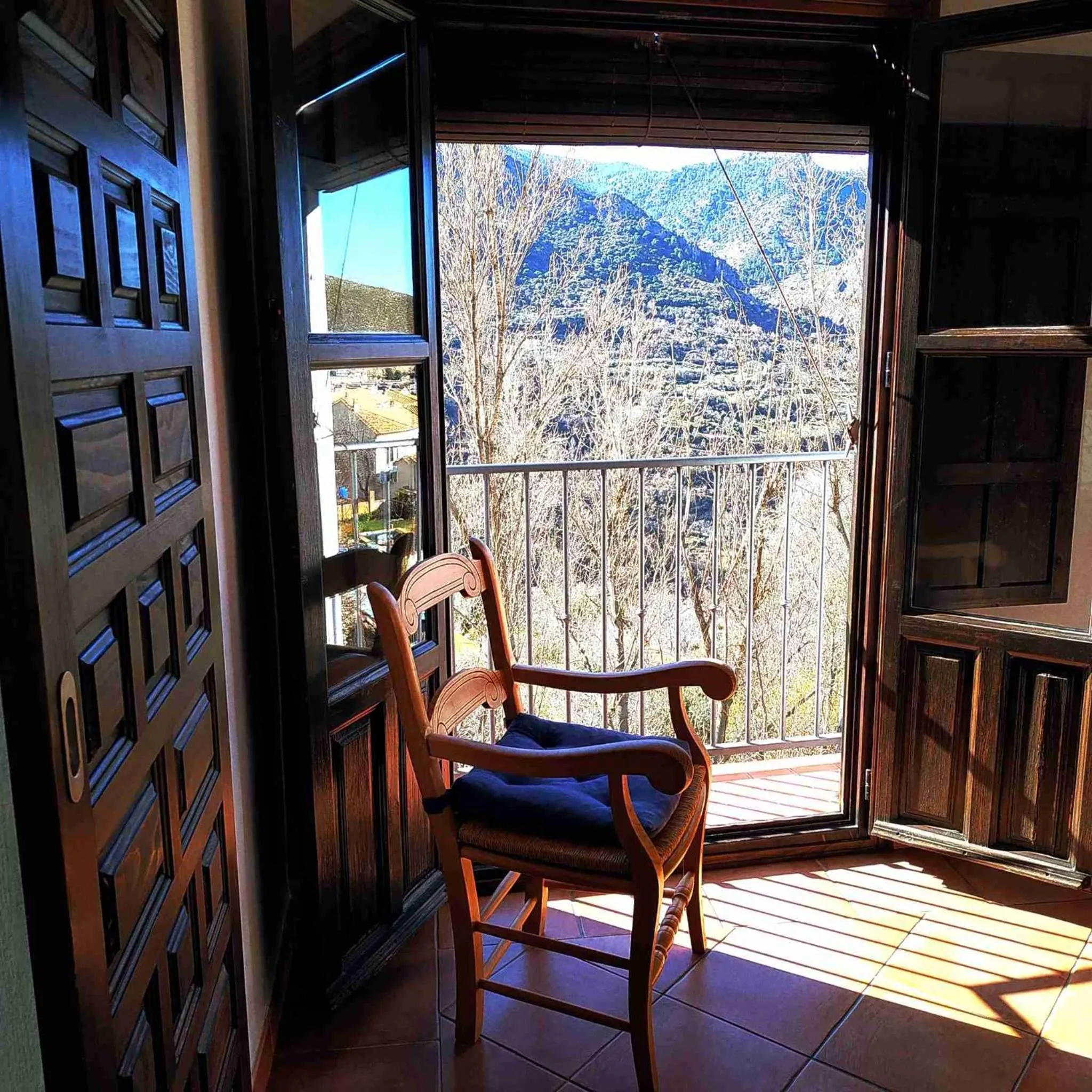 Balcony/Terrace in Casa Rural Arroyo de la Greda, your perfect base for activities in Sierra Nevada and Granada