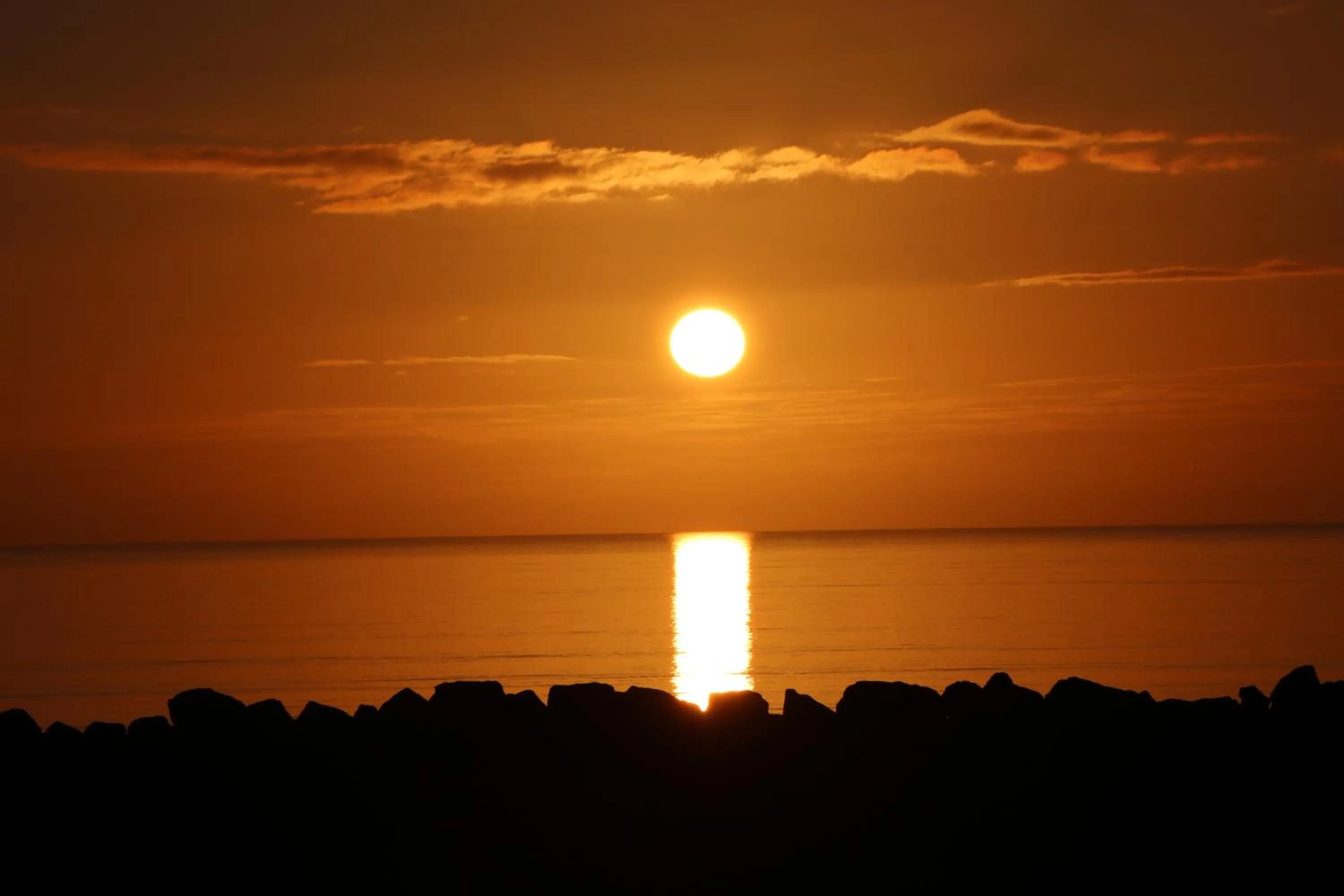 Sunset in Ocean Front Villa