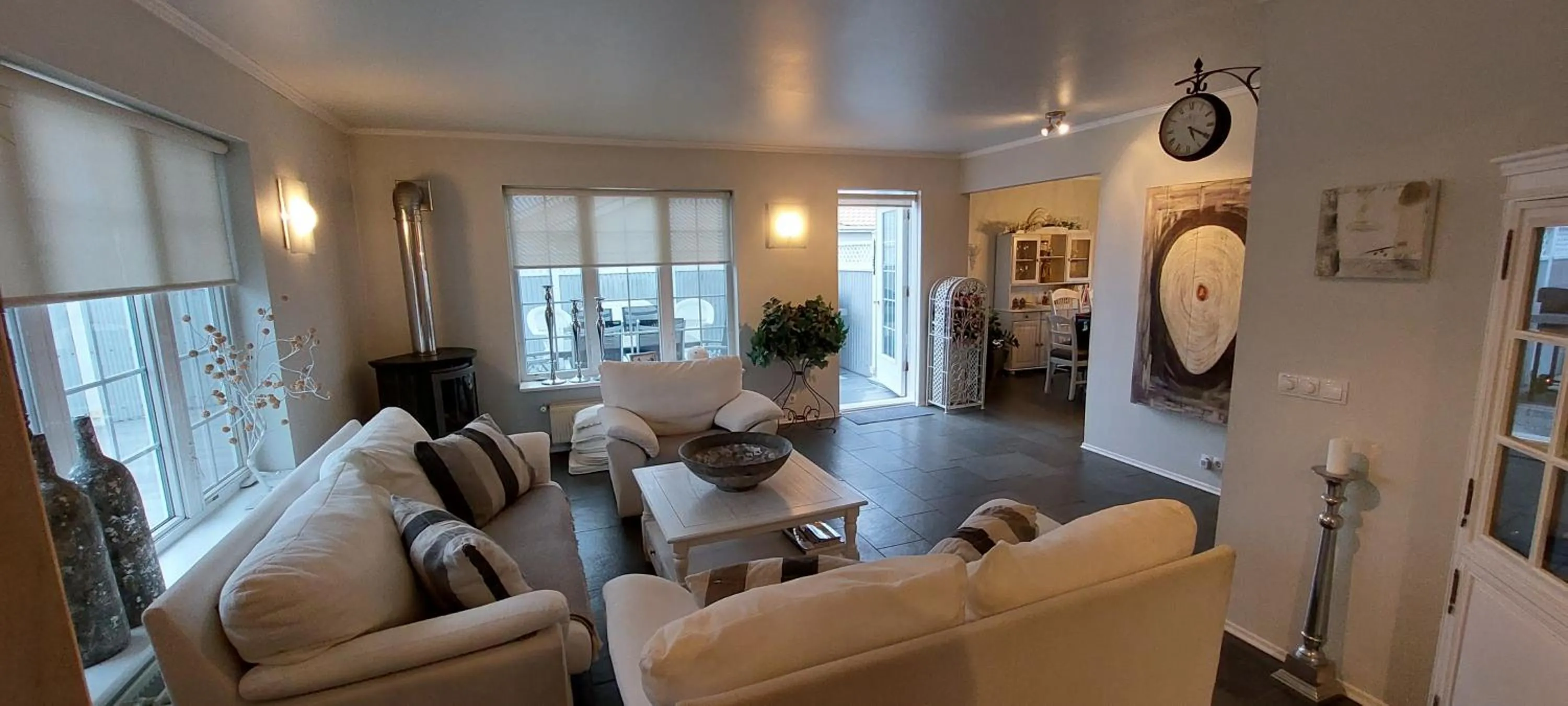 Living room in Ocean Front Villa