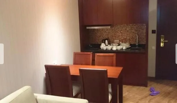 Kitchen or kitchenette in Ana's Apartment in Chakvi Oasis