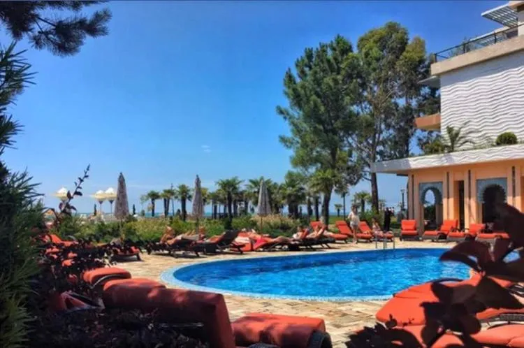 Swimming pool in Ana's Apartment in Chakvi Oasis