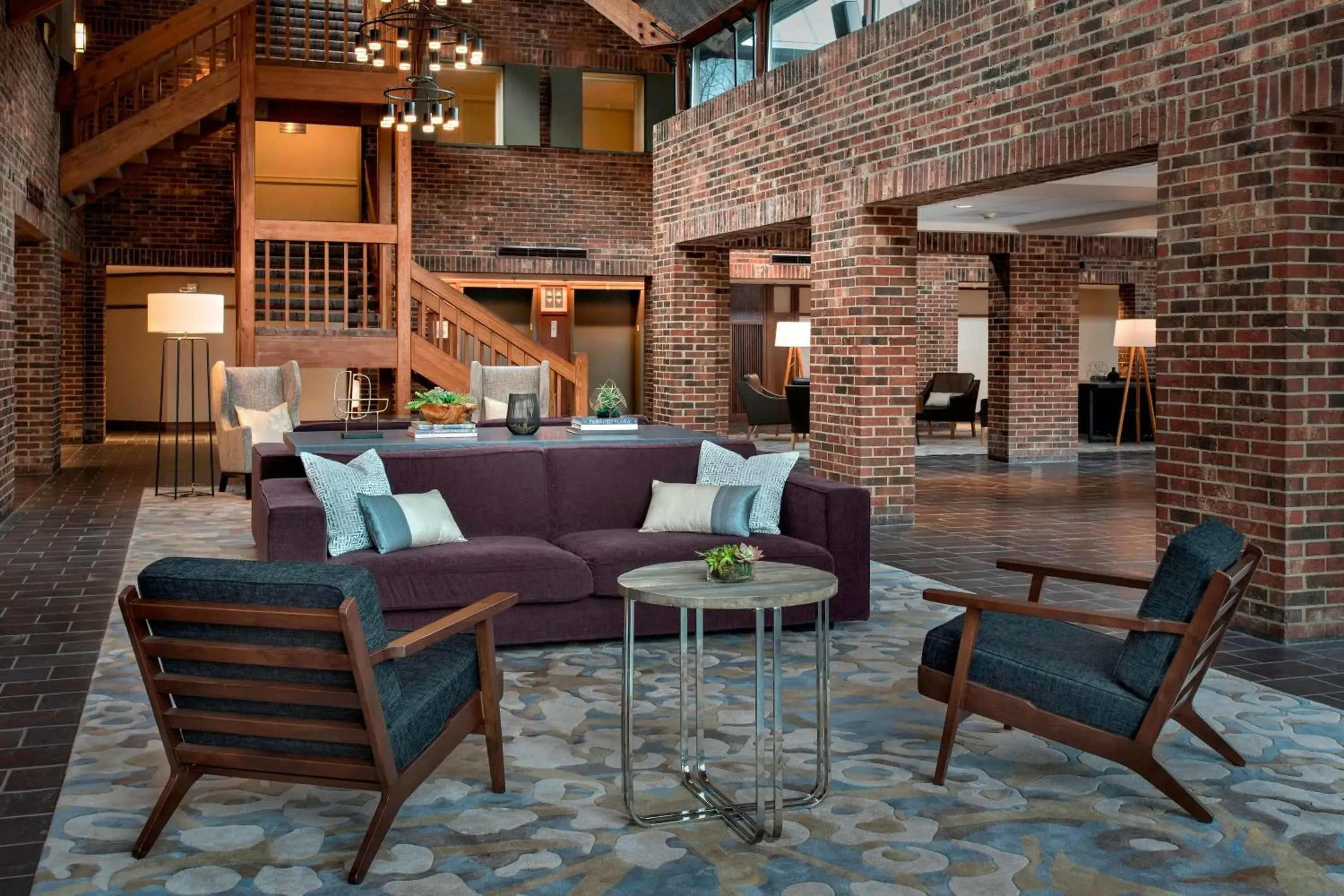 Lobby or reception in Princeton Marriott at Forrestal Lobby or reception in Princeton Marriott at Forrestal