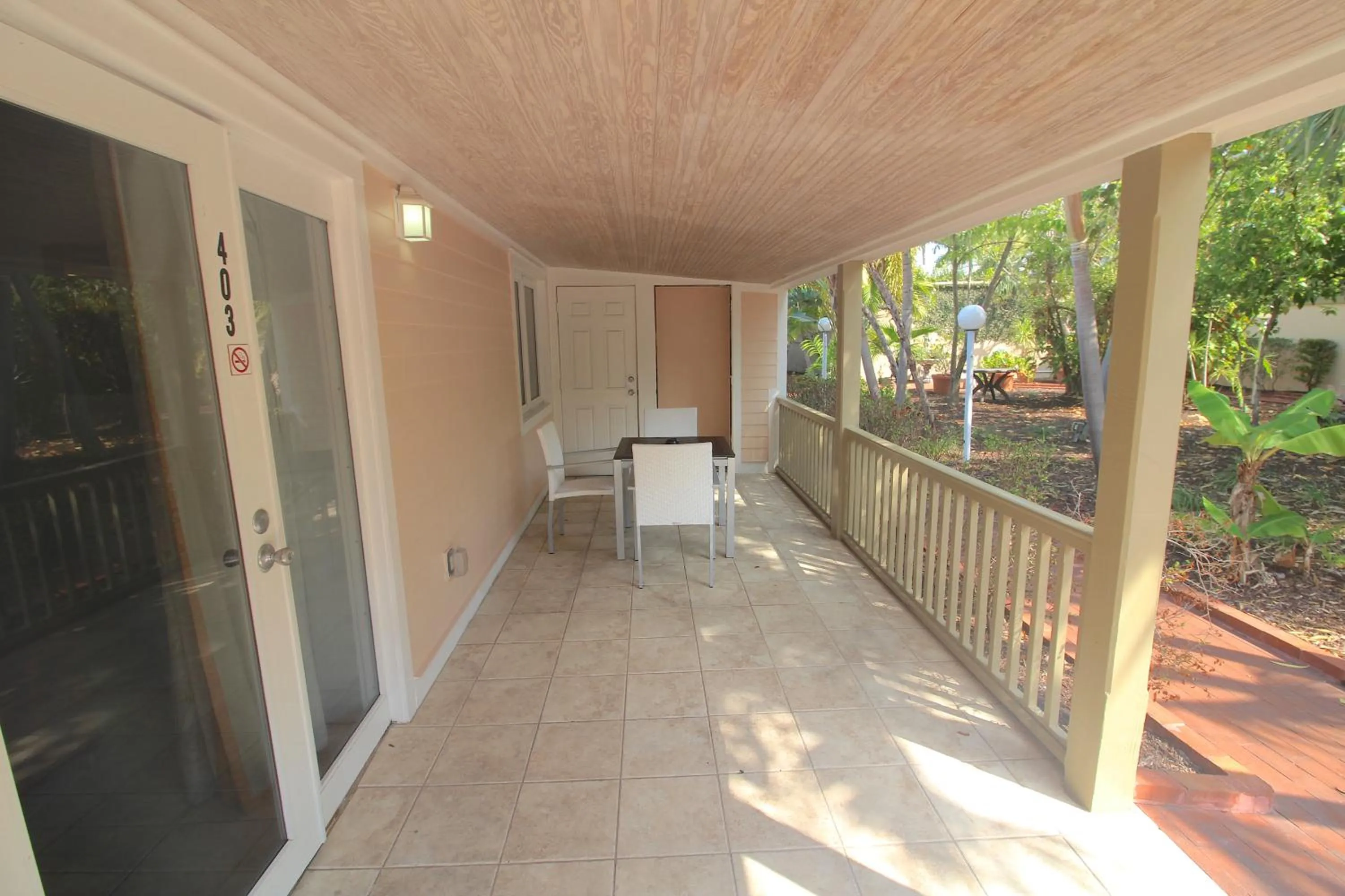 Patio in Coconut Mallory Resort and Marina
