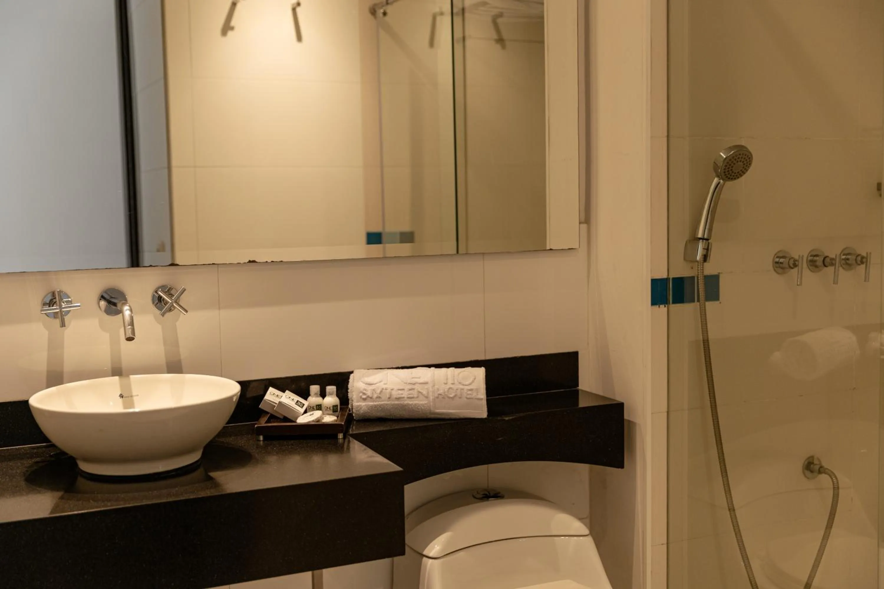 Toilet in One Sixteen Hotel