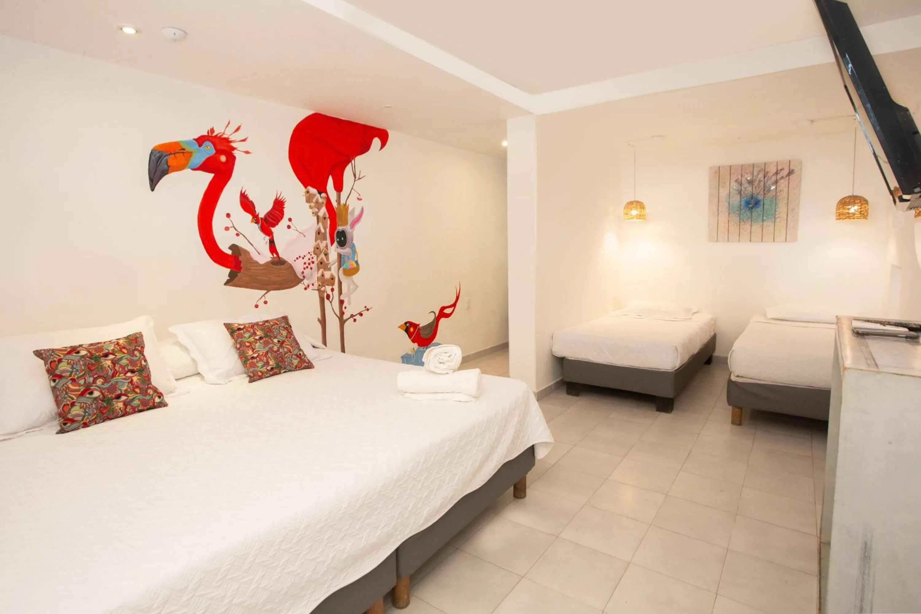 Bed in Hotel Barahona Cartagena