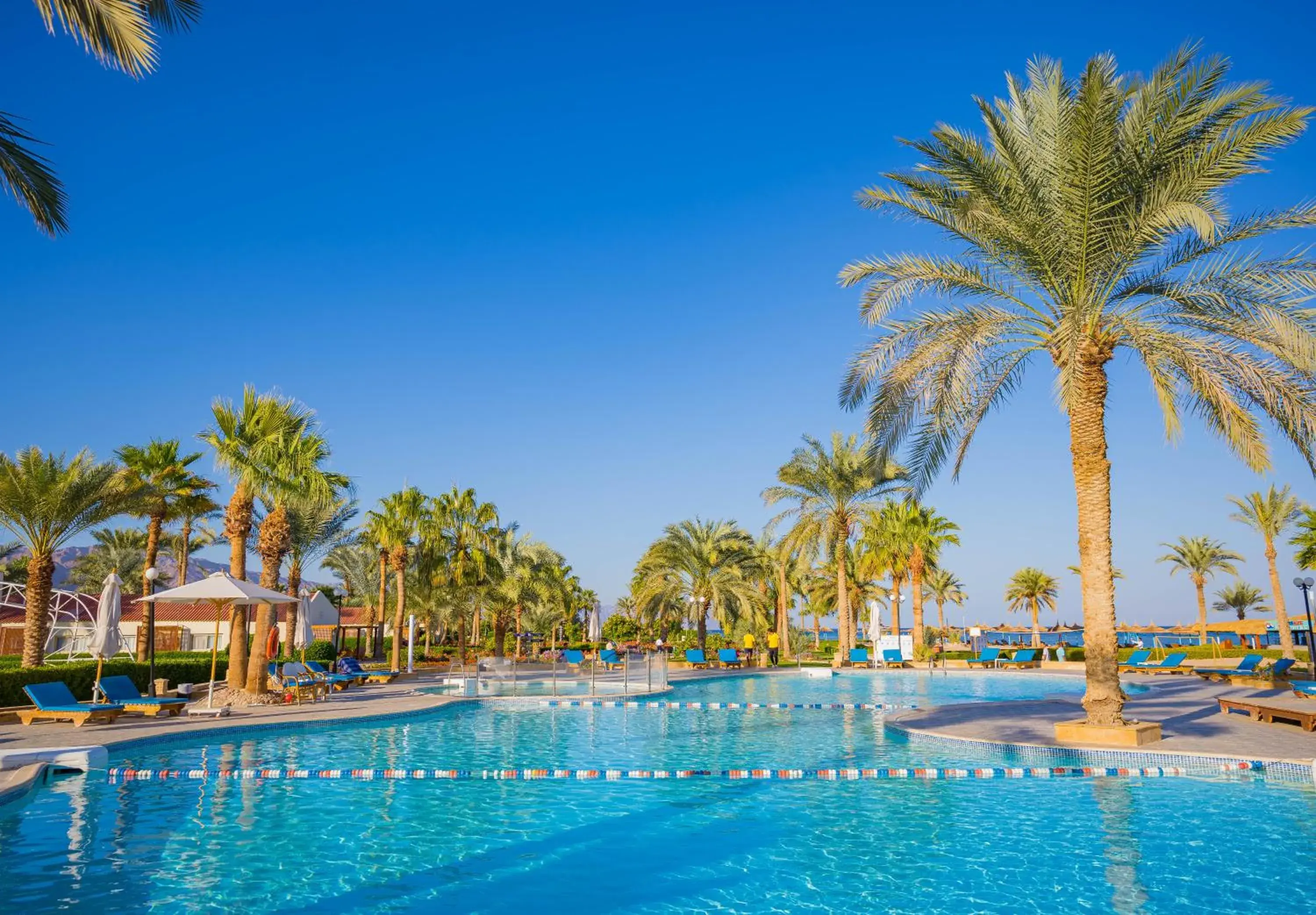 Pool view in Nuweiba Club Resort Pool view in Nuweiba Club Resort