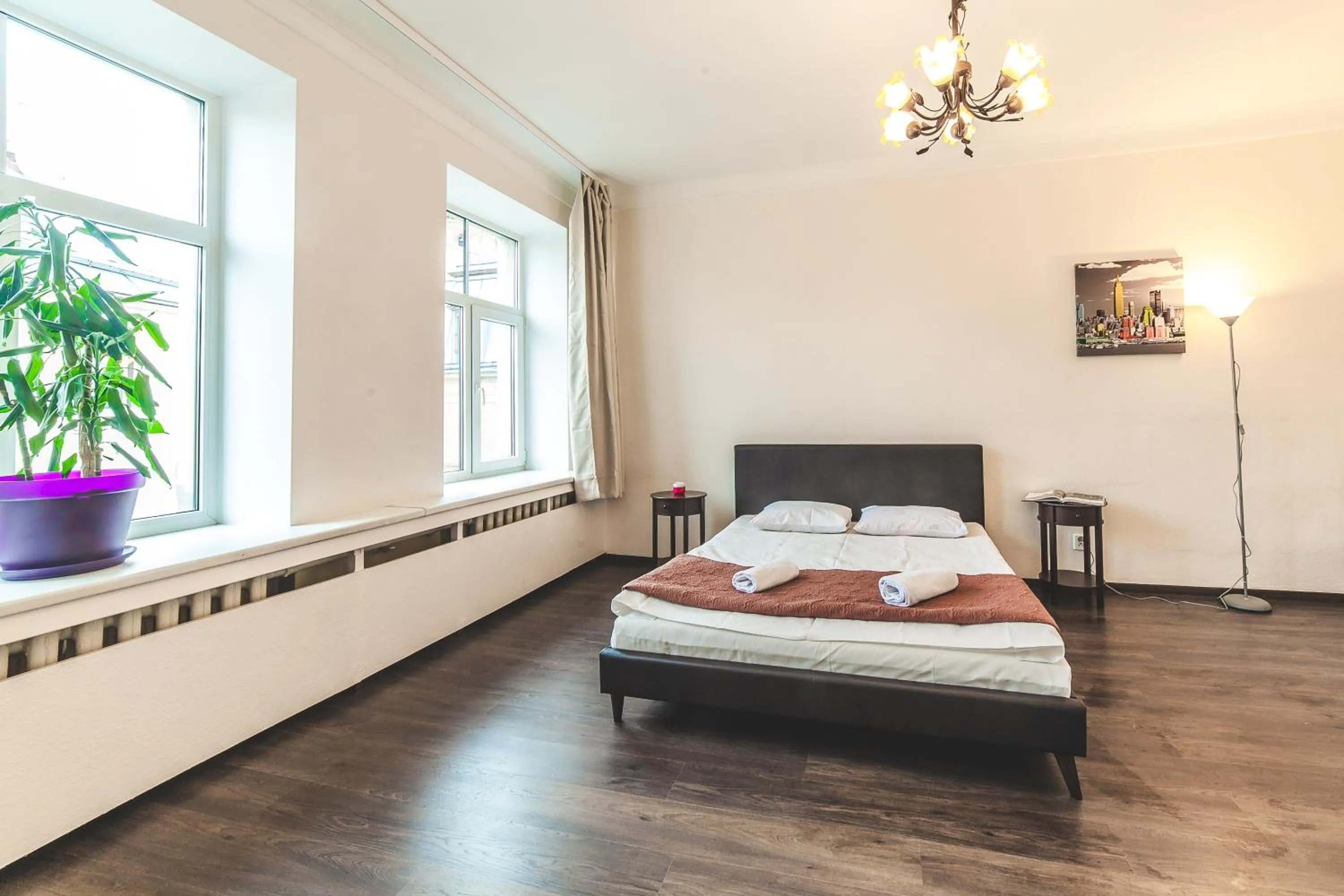 Bed in Miesnieku Old Town apartment