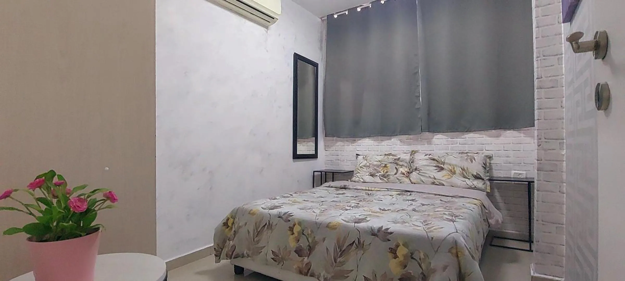 Bed in 612 apartment on the beach