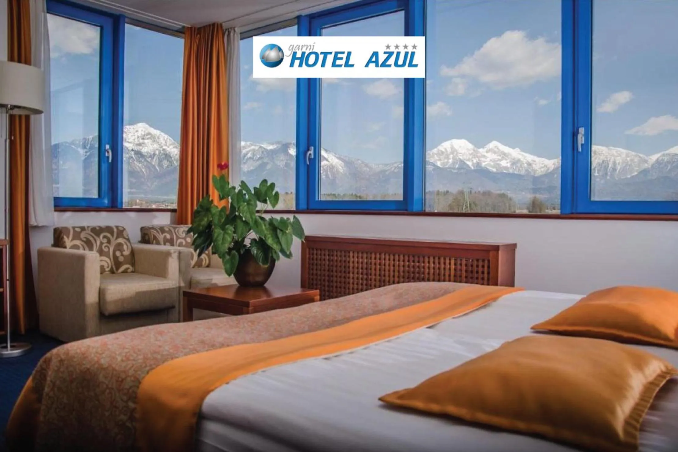 Bed in Garni Hotel Azul