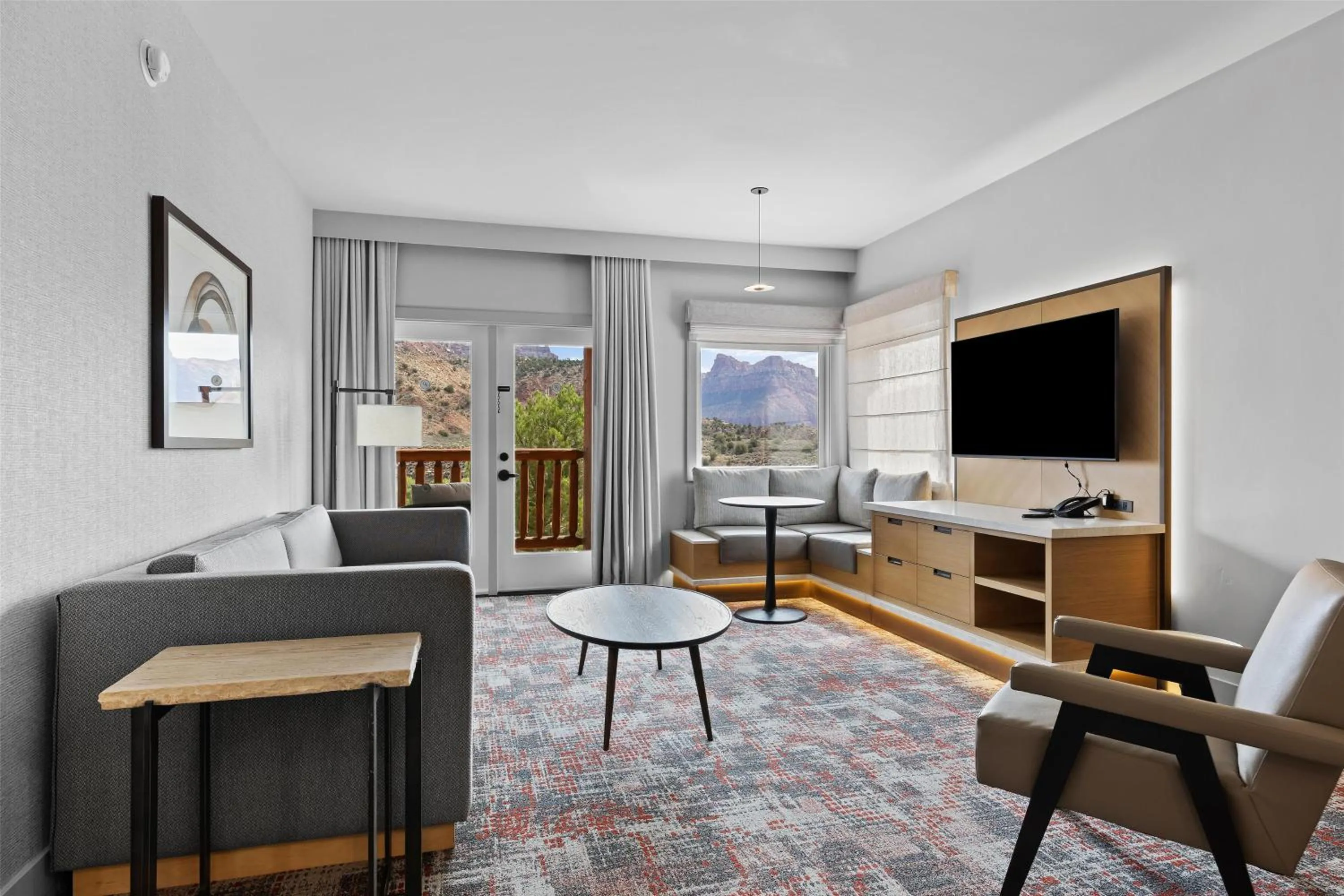 Living room in Hotel De Novo Springdale, Tapestry Collection by Hilton