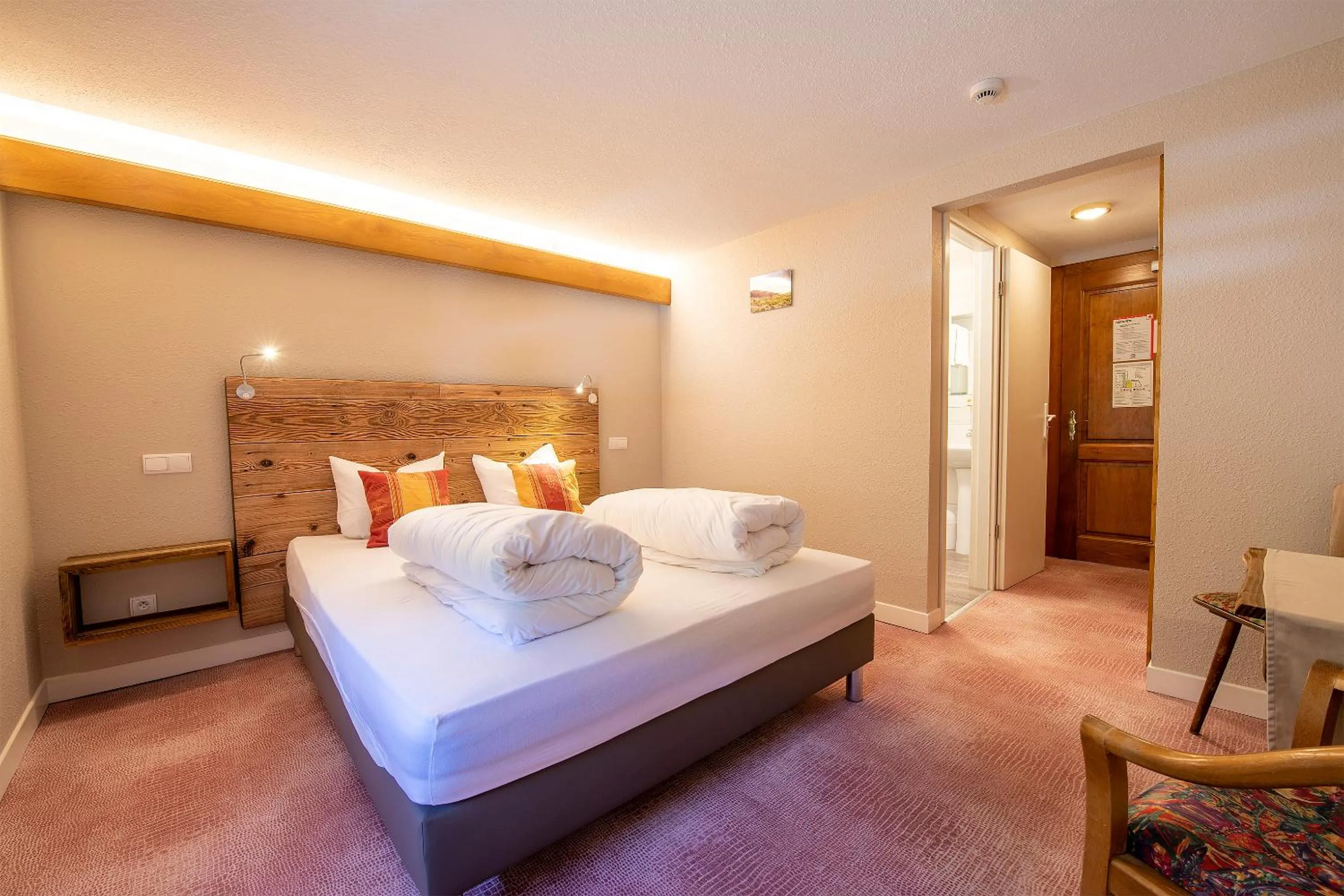 Bed in Hôtel Restaurant Valneige