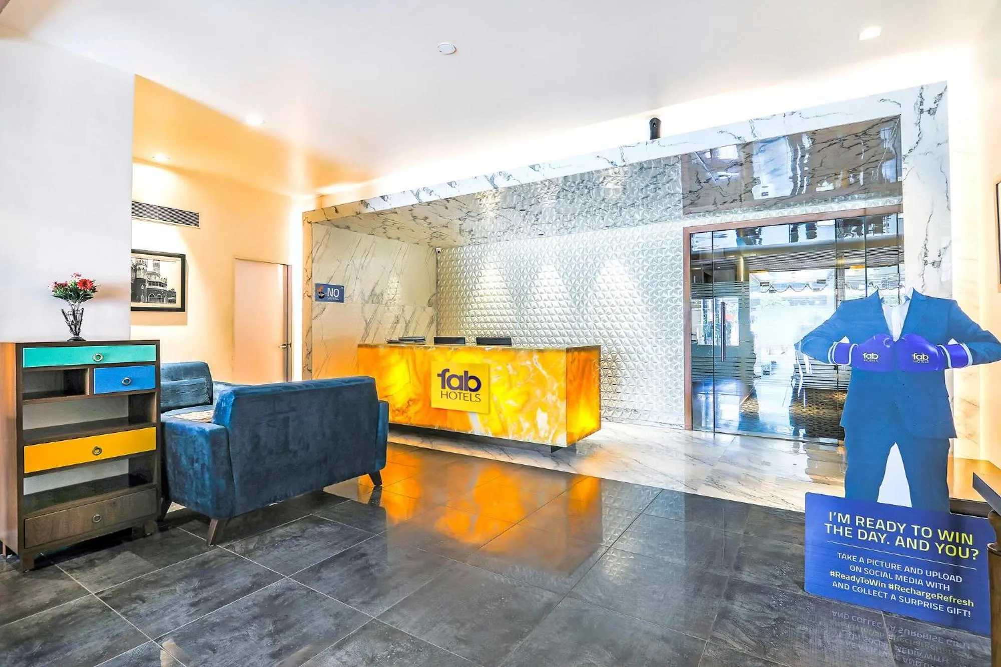 Lobby or reception in FabHotel High Rise Suites - Nr Marathahalli Bridge