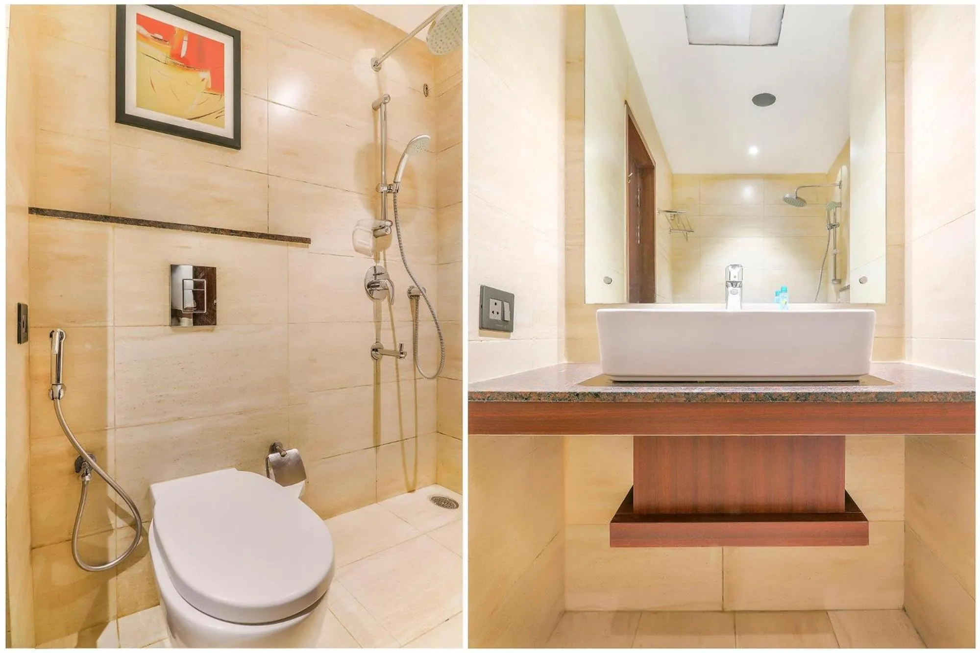 Bathroom in FabHotel High Rise Suites - Nr Marathahalli Bridge