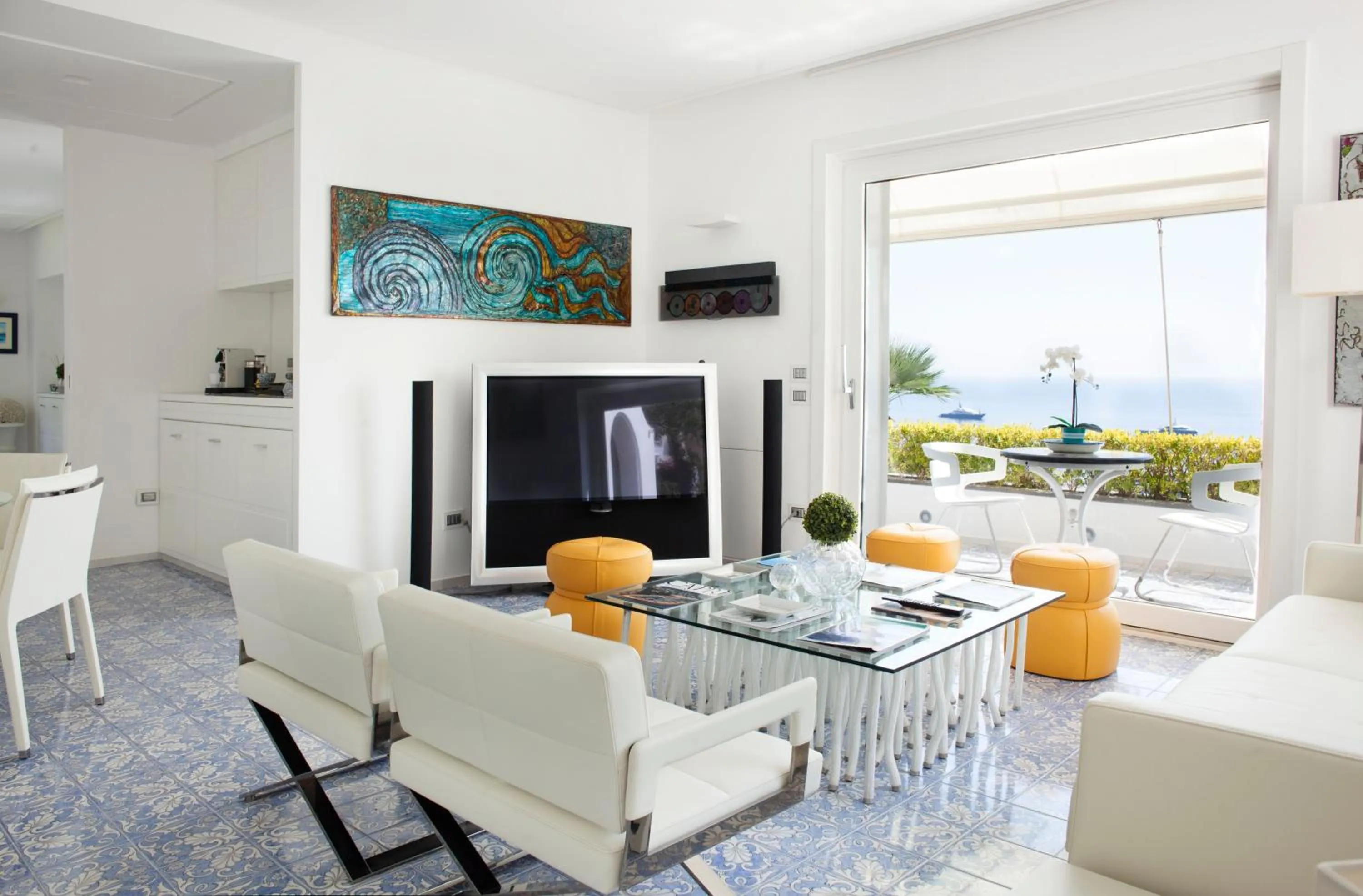 Living room in LHP Suite Capri Villa La Giara