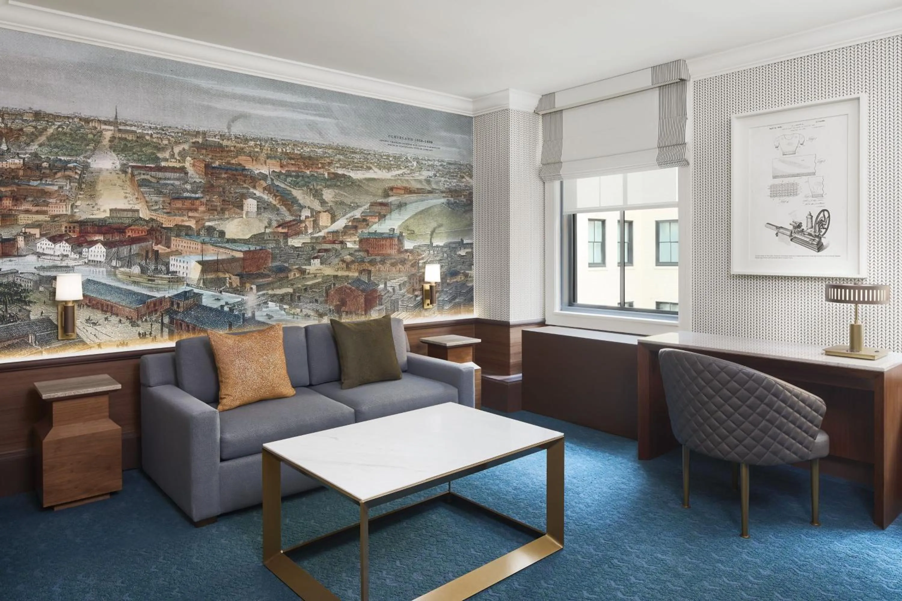 Photo of the whole room in Hotel Cleveland Autograph Collection