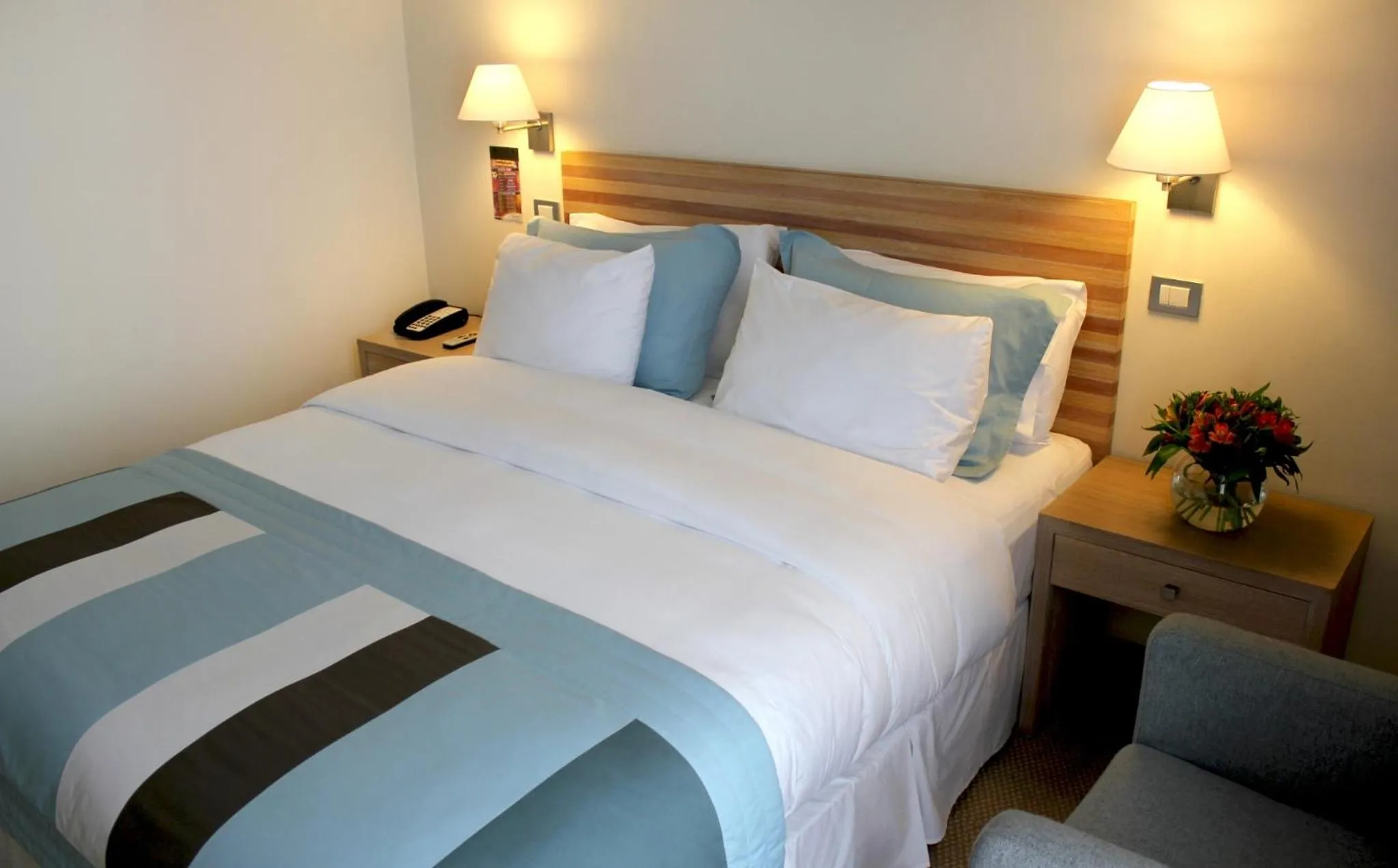 Bed in Hotel Casino Talca