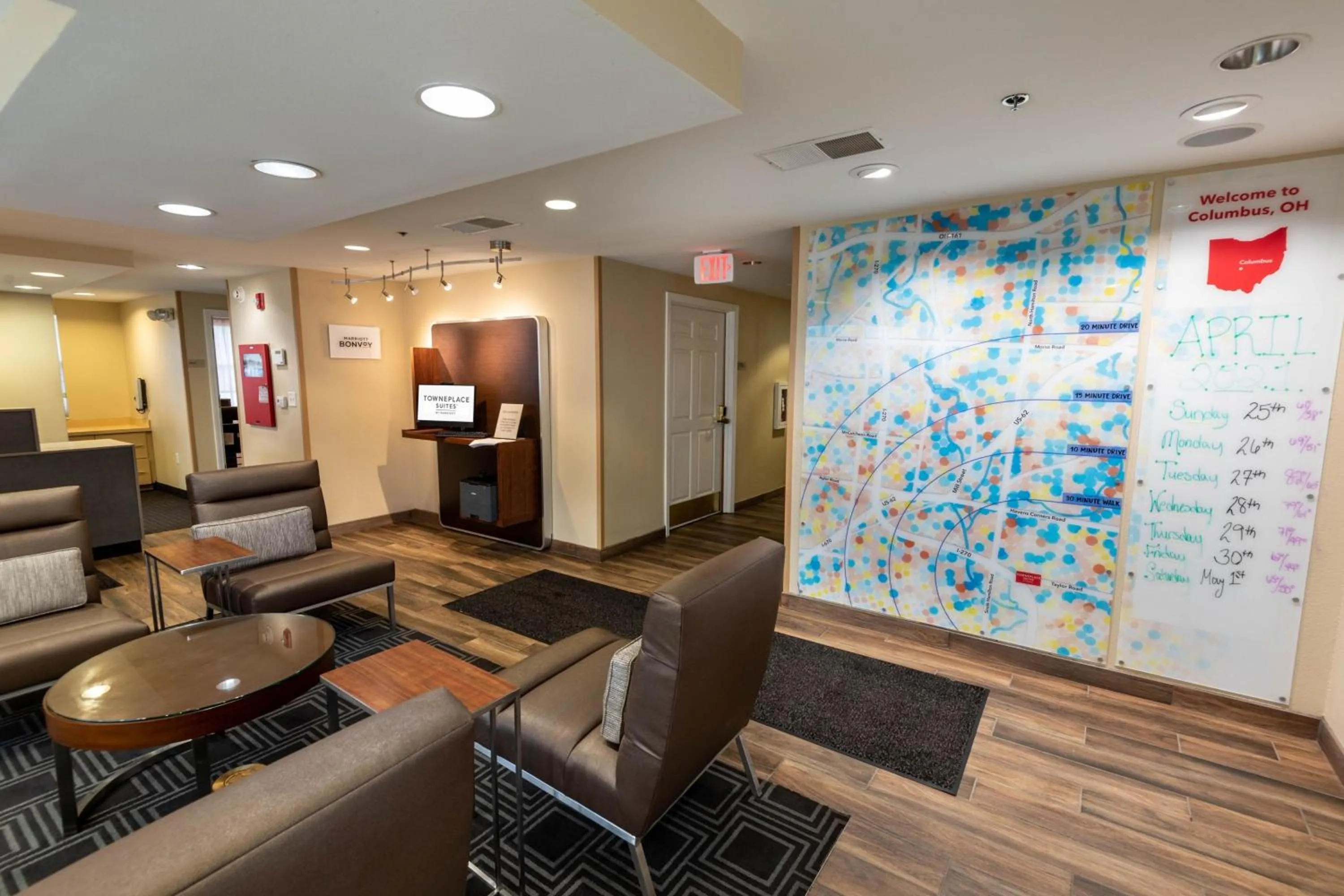 Lobby or reception in TownePlace Suites Columbus Airport Gahanna