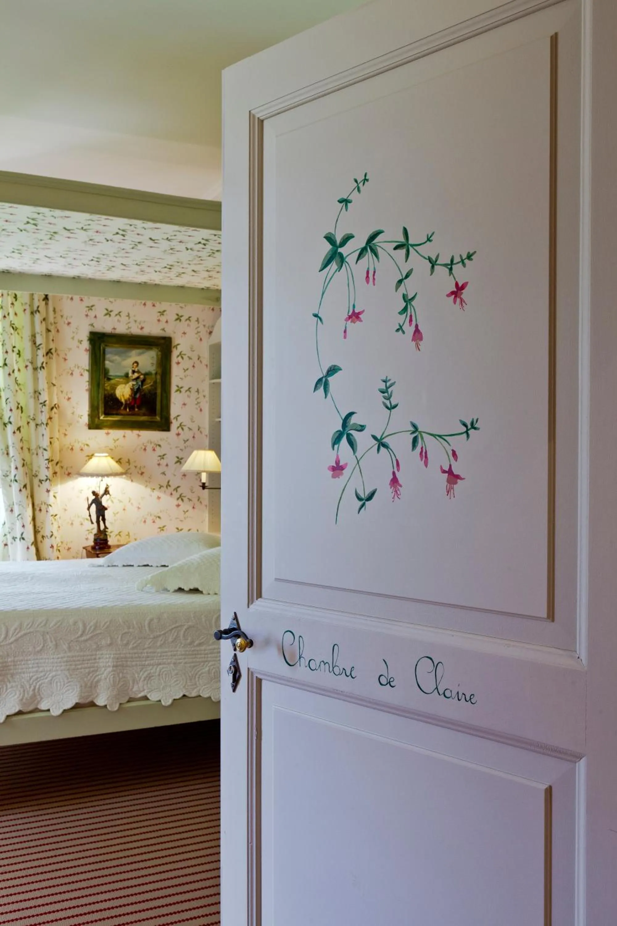Bed in Chambre d'hôtes Château Gigognan