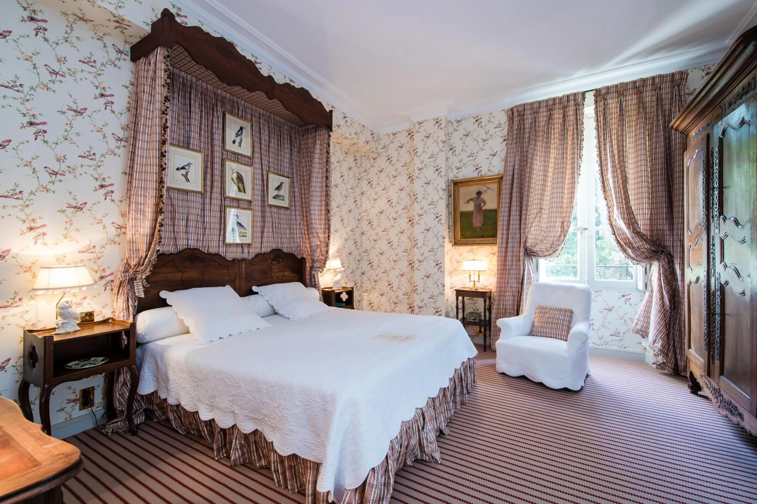 Bed in Chambre d'hôtes Château Gigognan