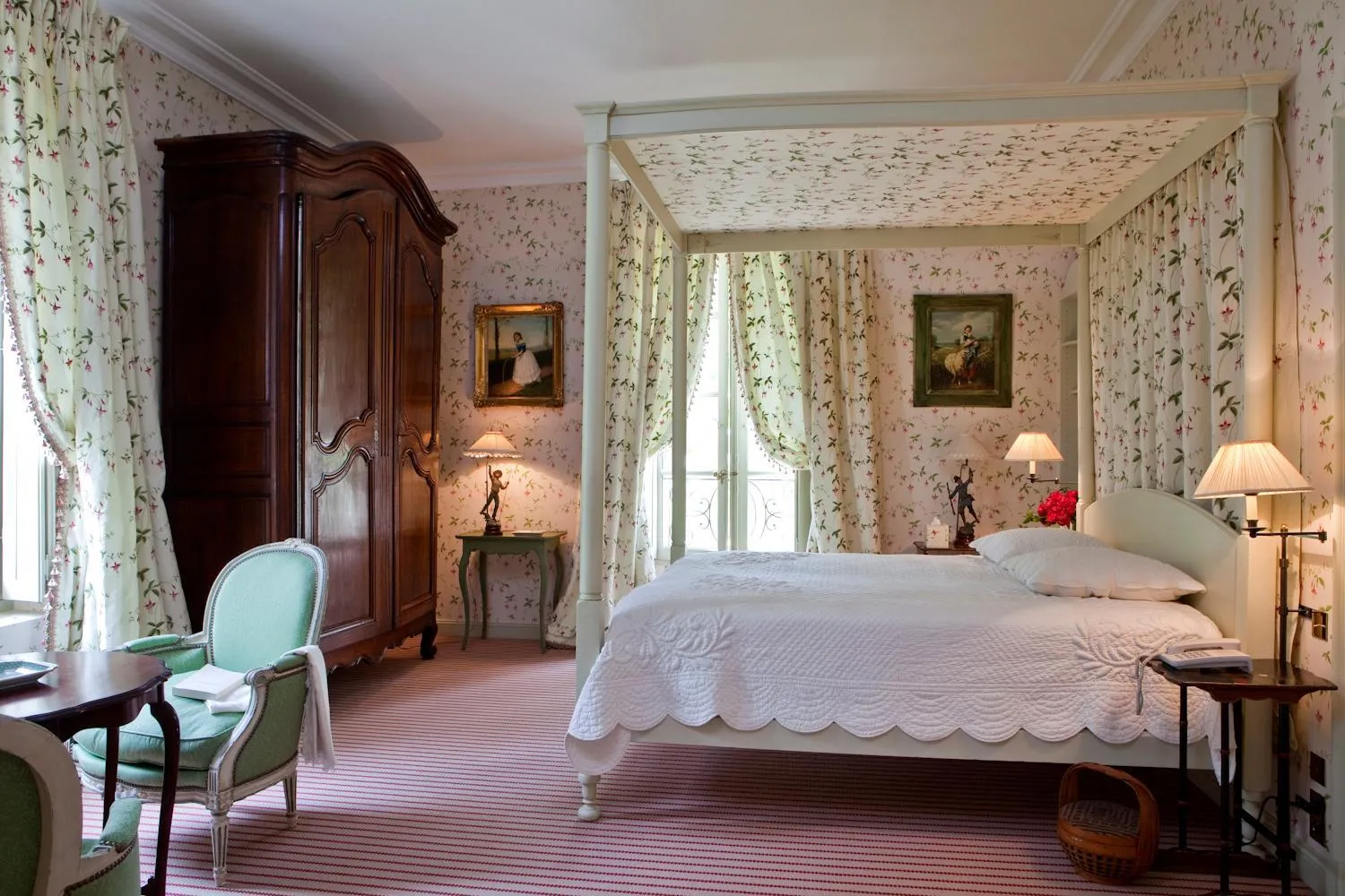 Bed in Chambre d'hôtes Château Gigognan