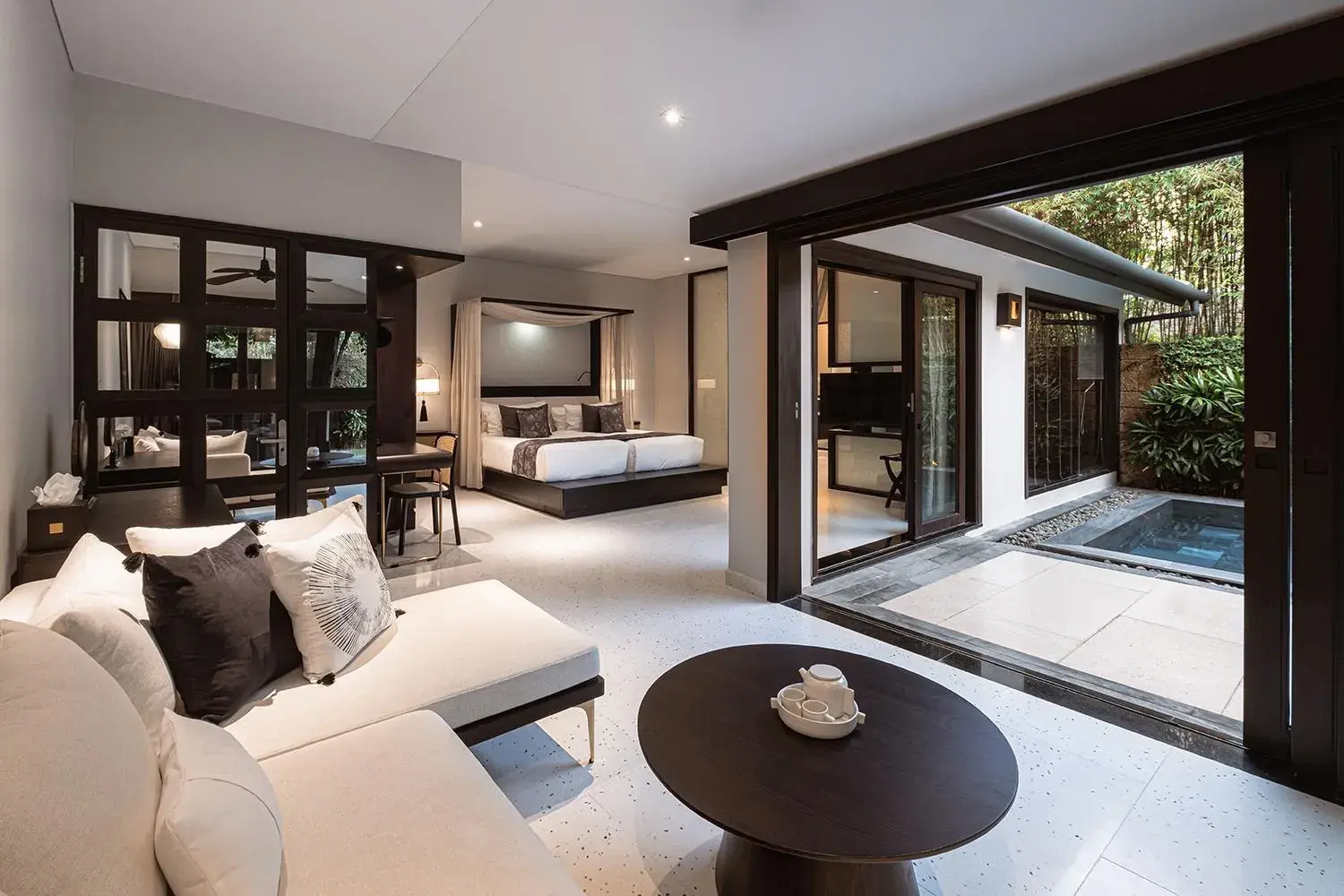 Pool view, Bed in TIA Wellness Resort - Spa Inclusive Pool view, Bed in TIA Wellness Resort - Spa Inclusive