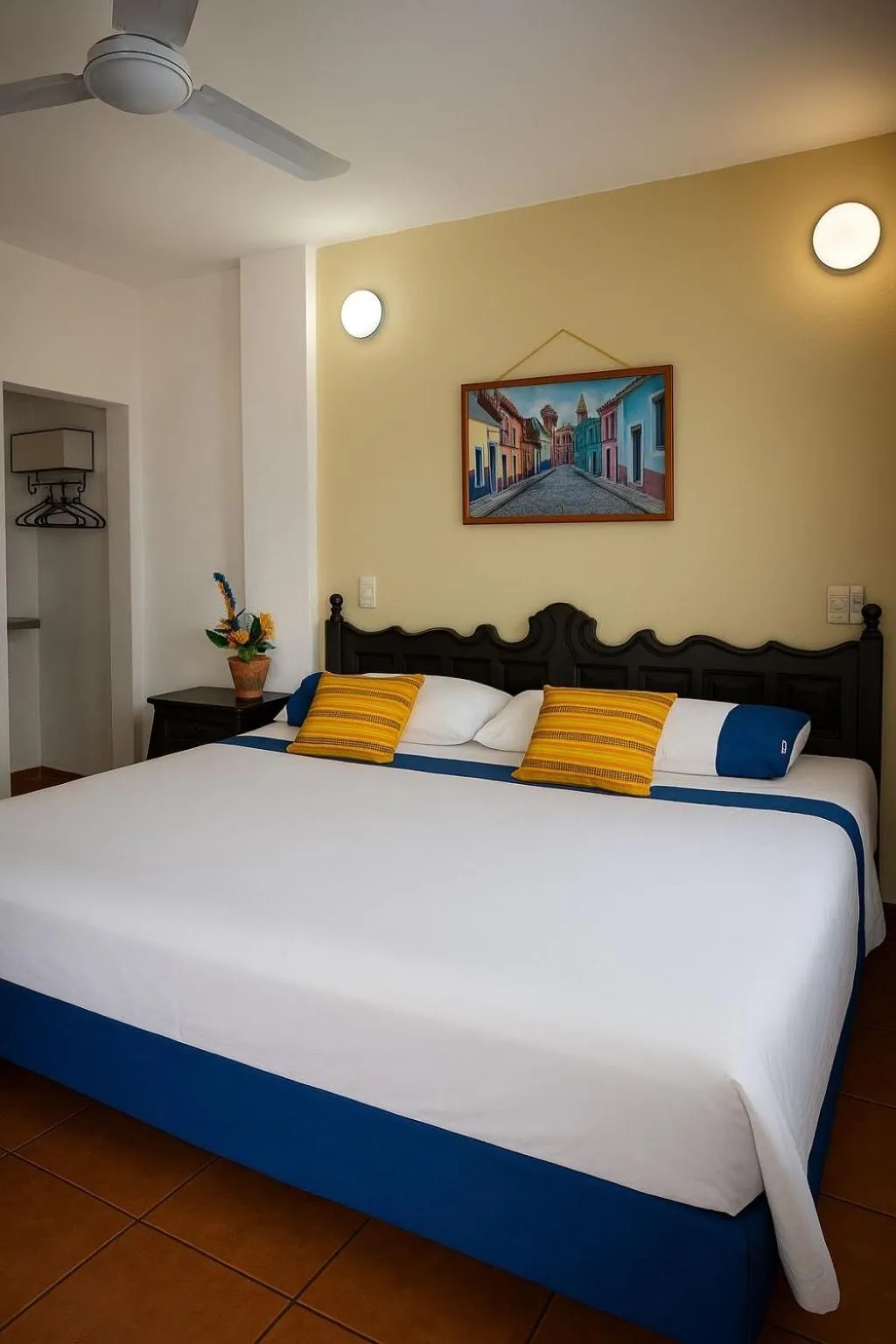 Bed in Hotel Casa Zoque Colonial