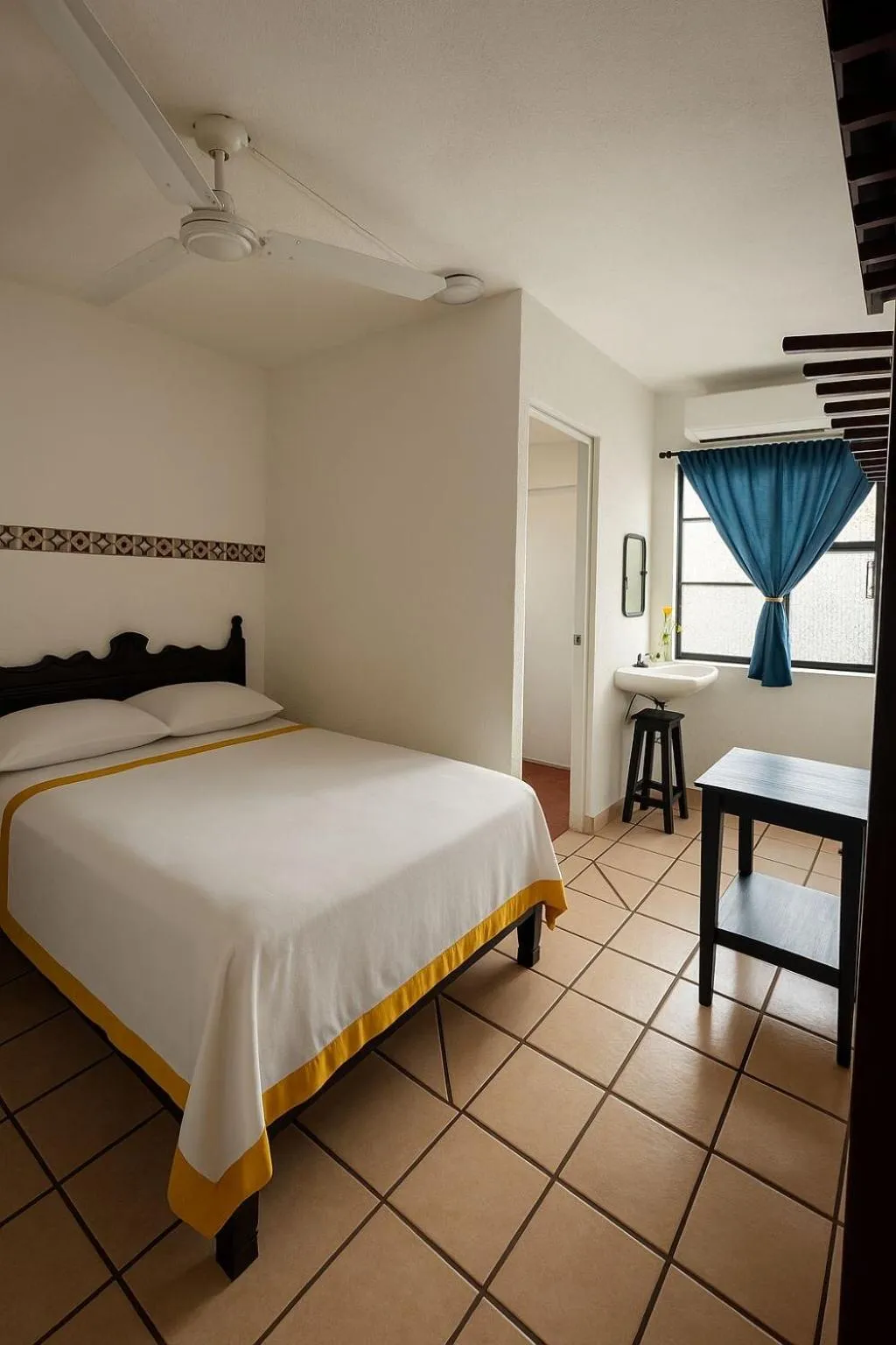 Bed in Hotel Casa Zoque Colonial