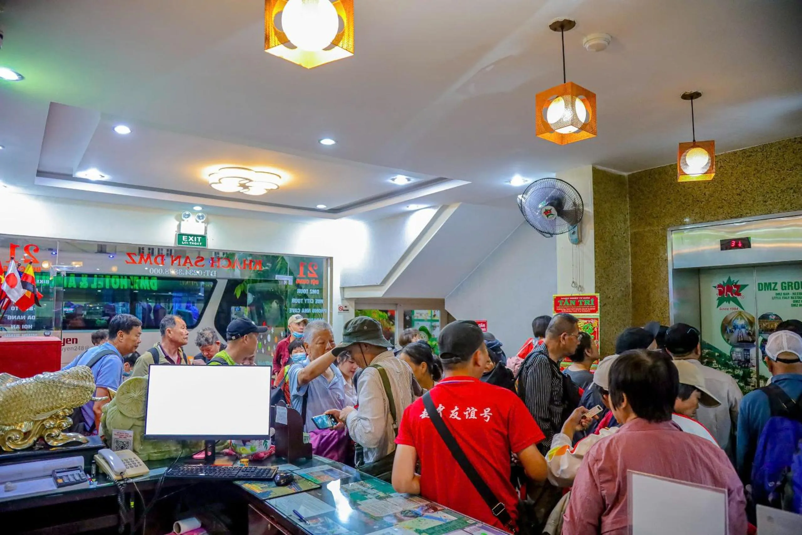 group of guests in DMZ Hotel