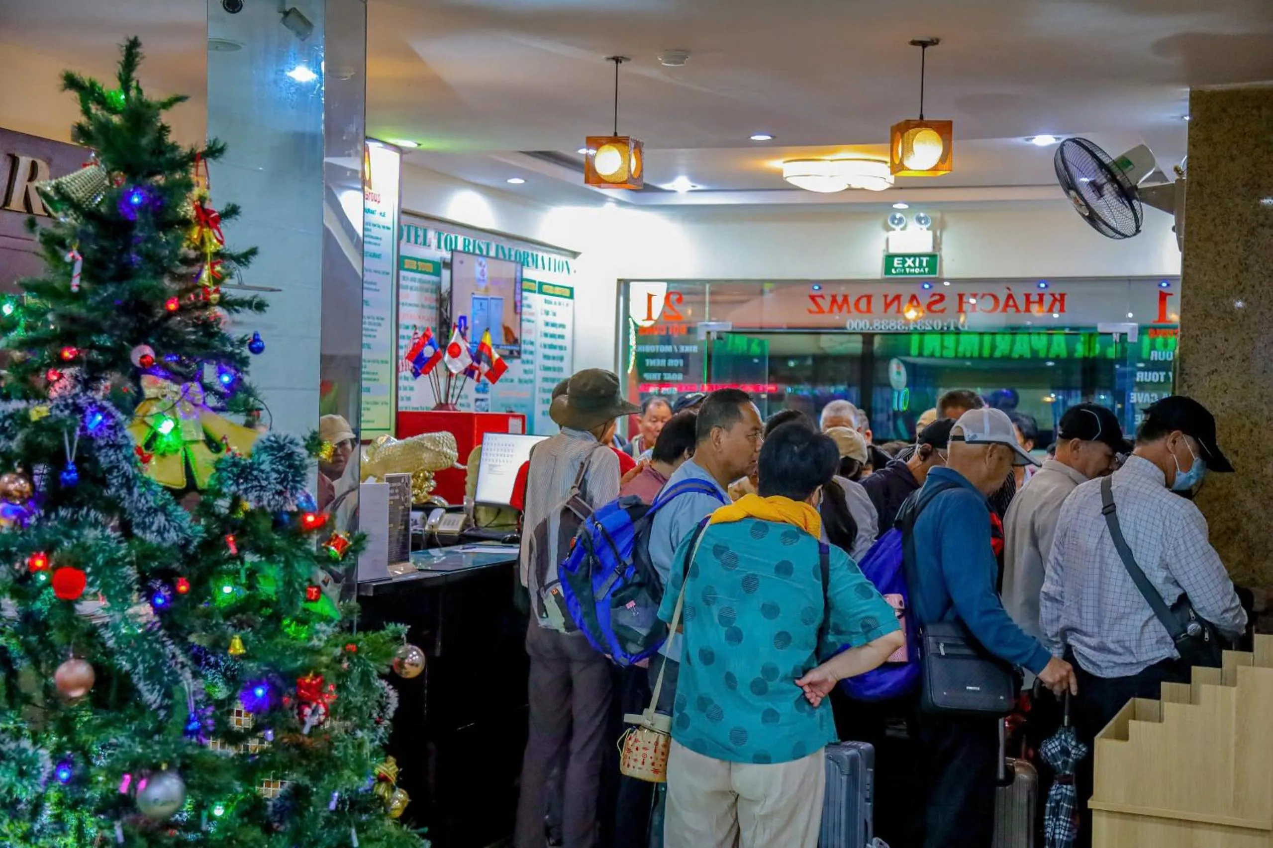 group of guests in DMZ Hotel