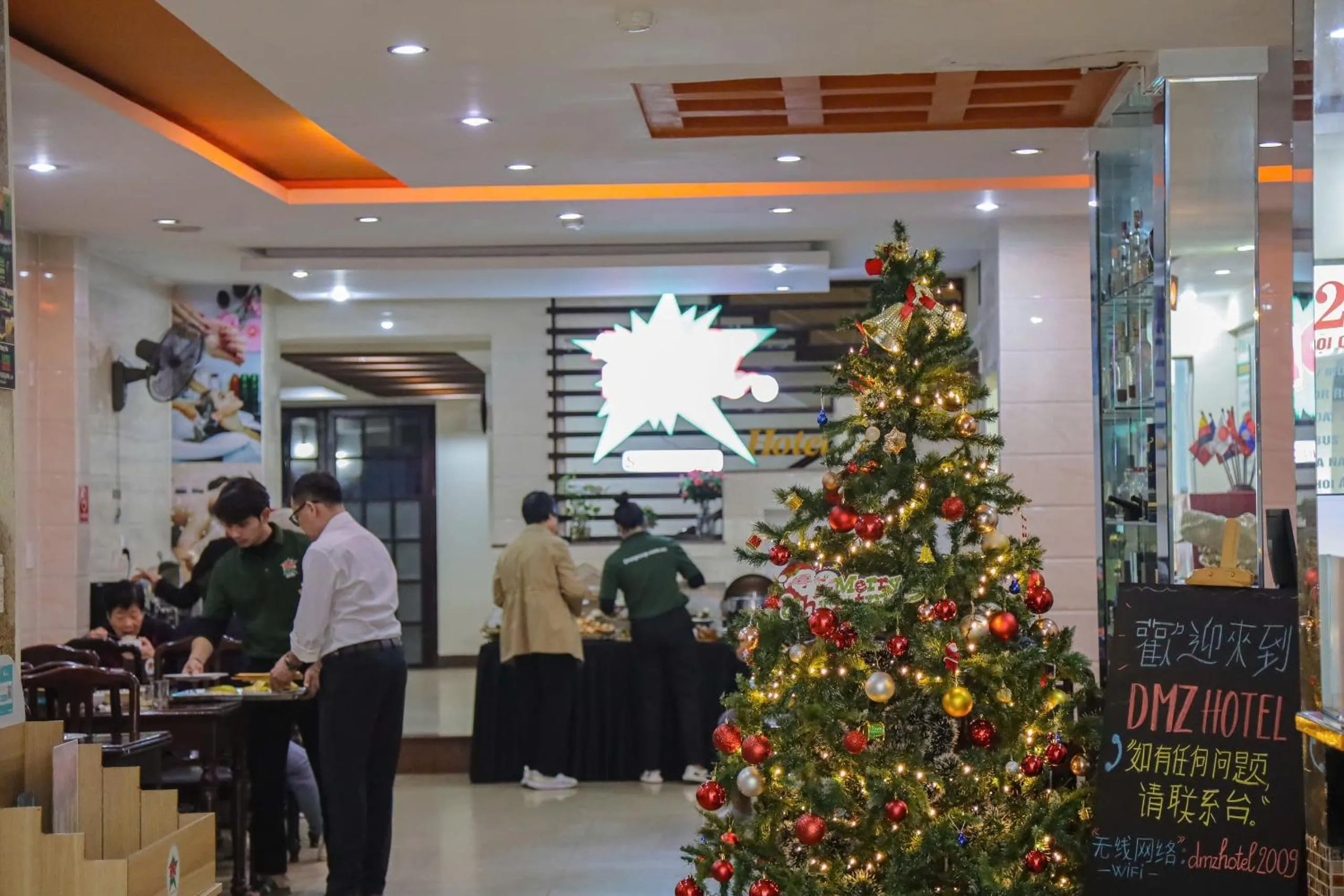 Lobby or reception in DMZ Hotel