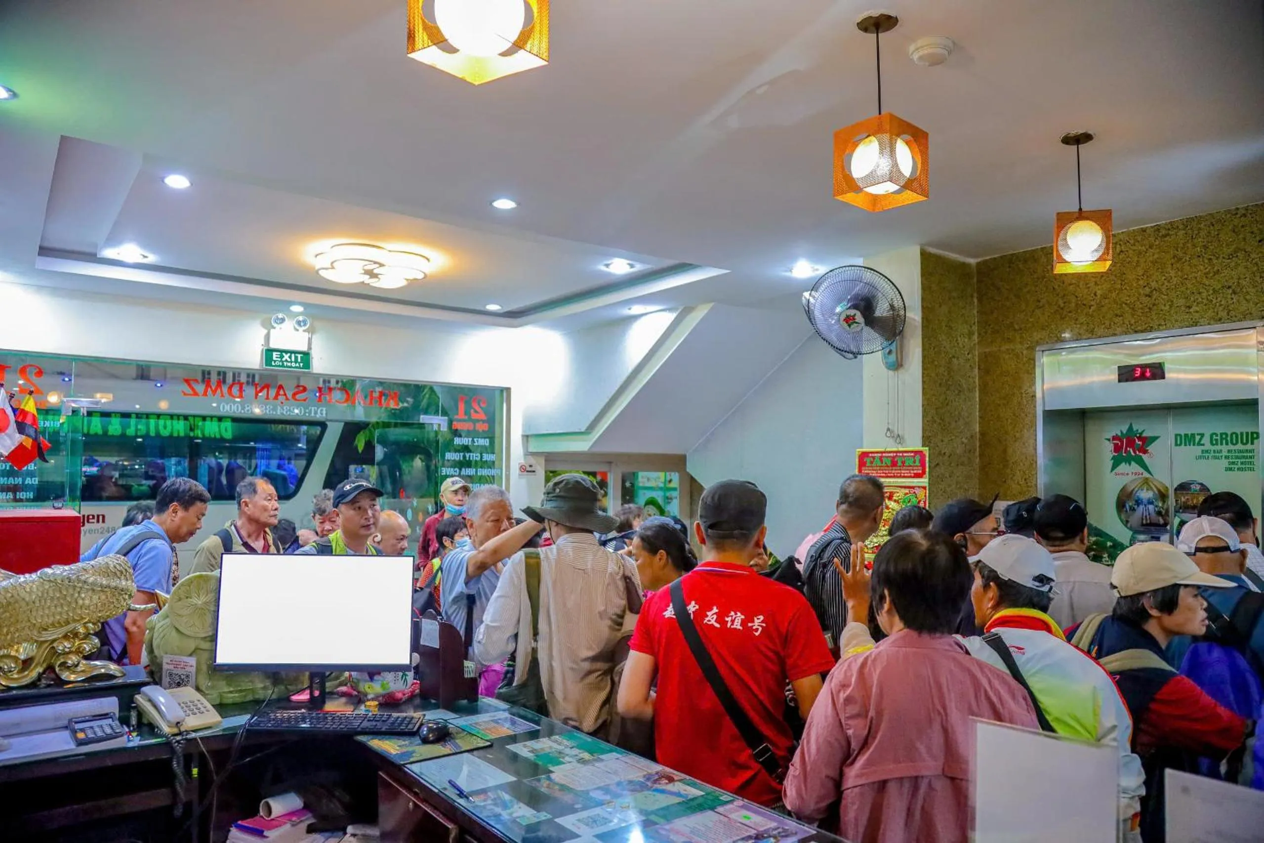 group of guests in DMZ Hotel