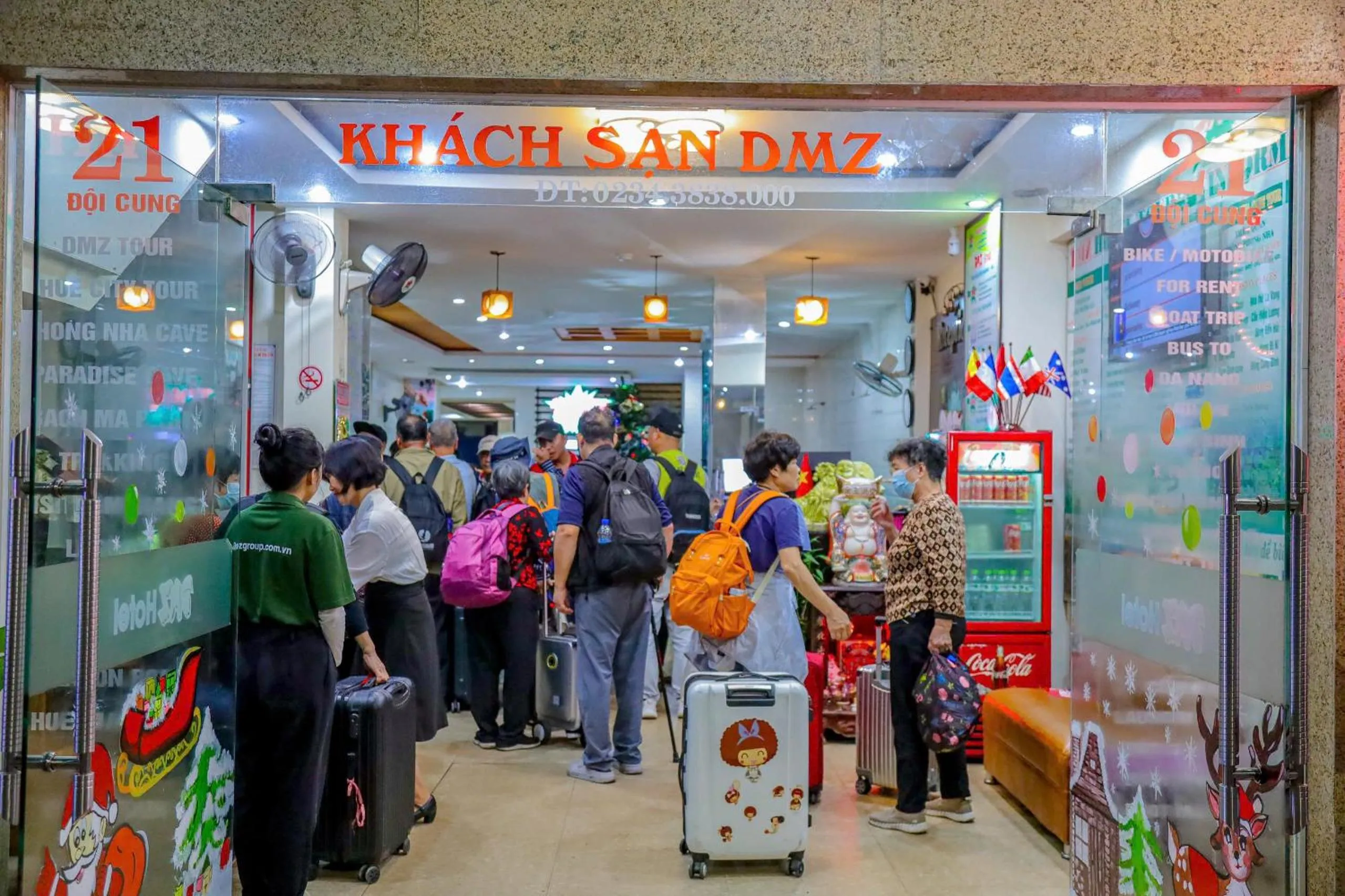 group of guests in DMZ Hotel