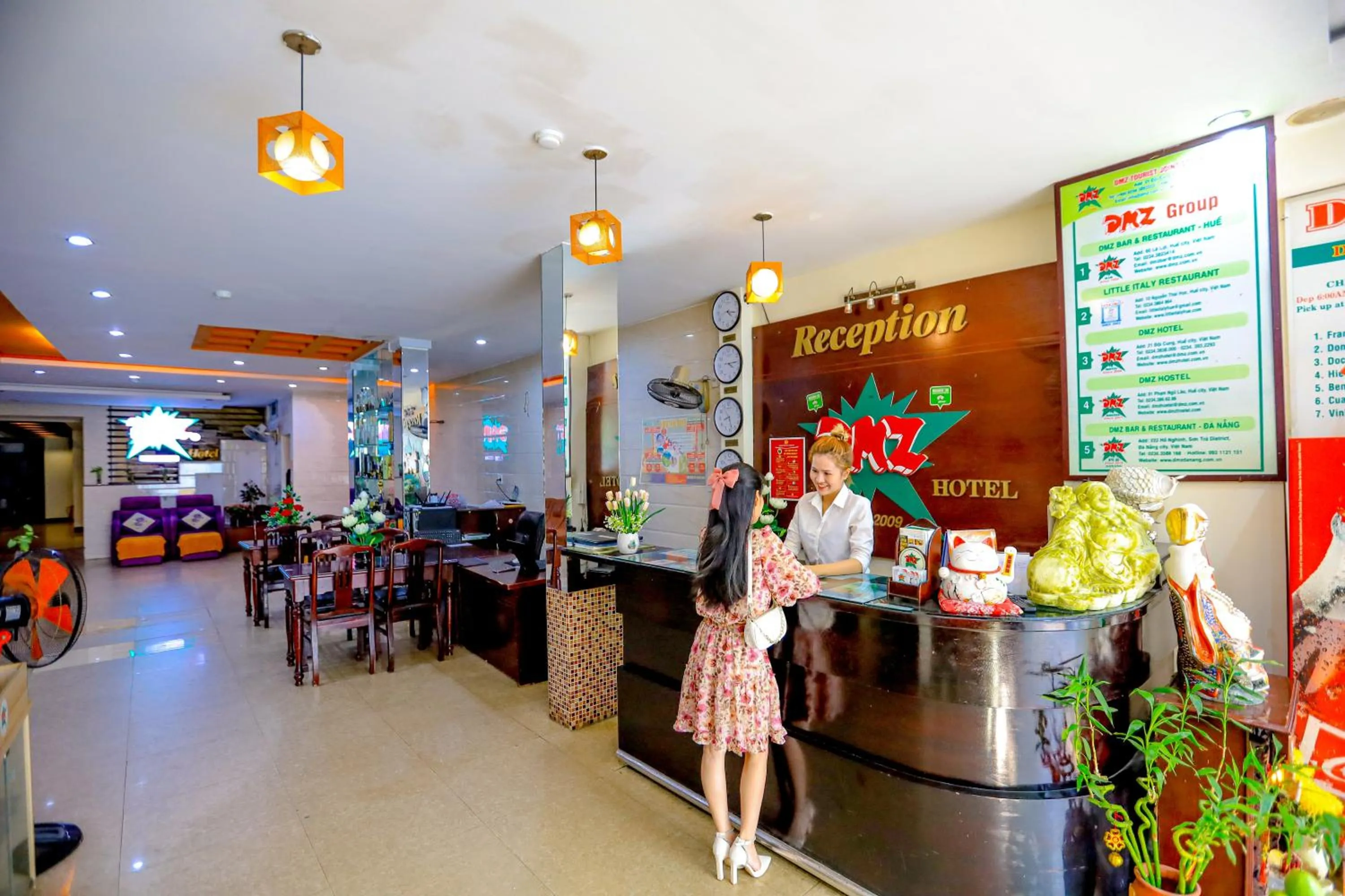 Communal lounge/ TV room in DMZ Hotel