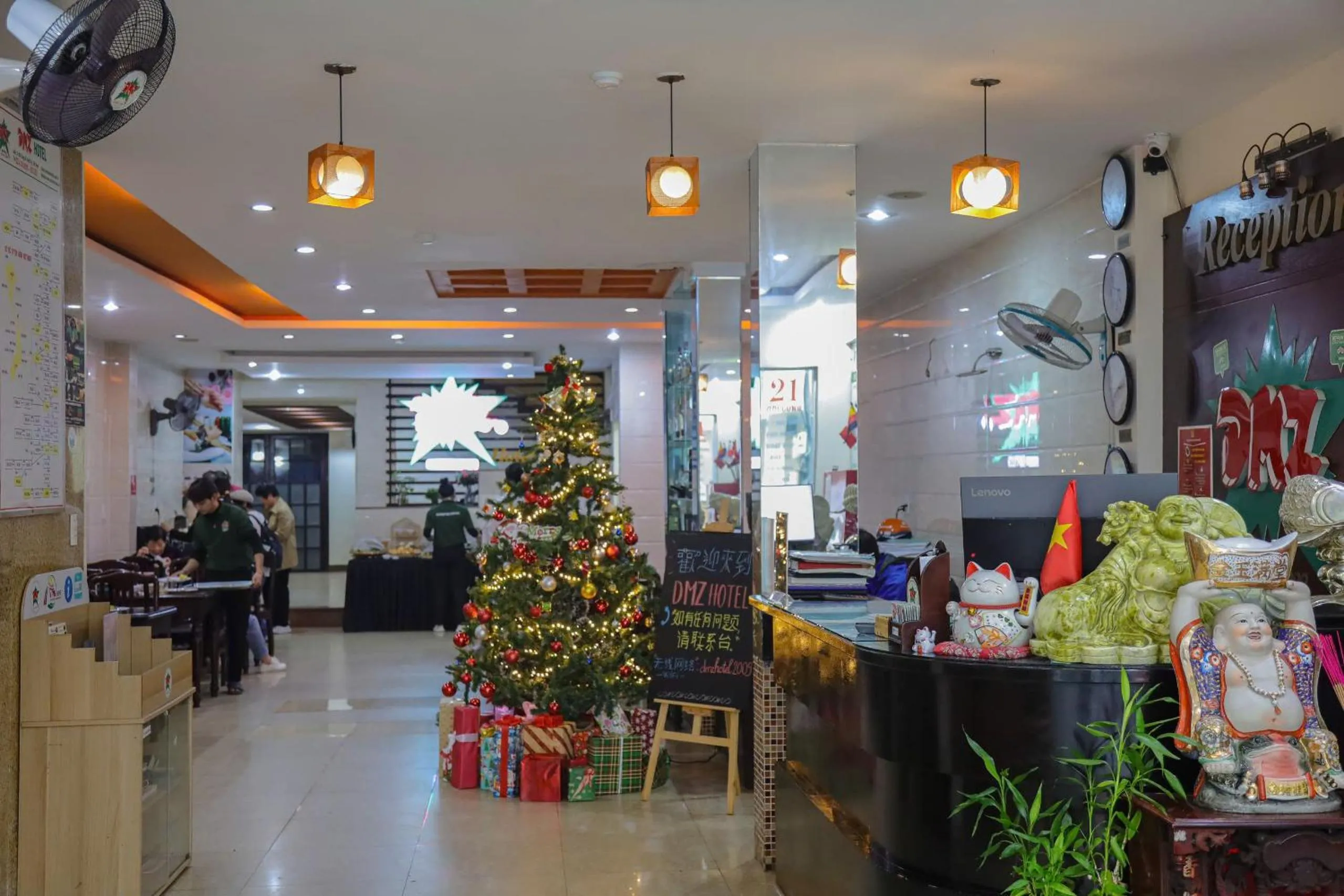 group of guests in DMZ Hotel