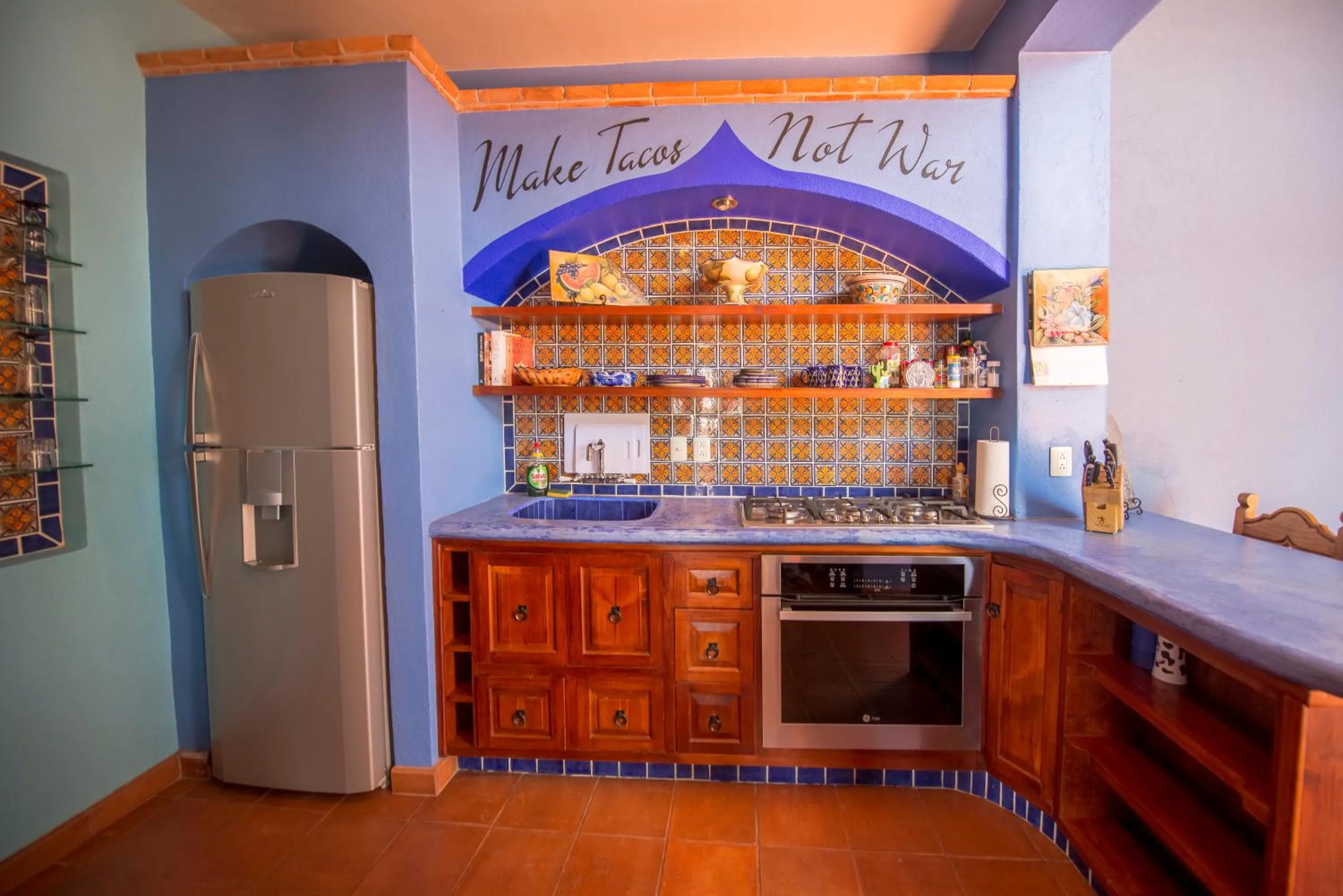 Kitchen or kitchenette in Casa Estrella de la Valenciana Hotel Boutique