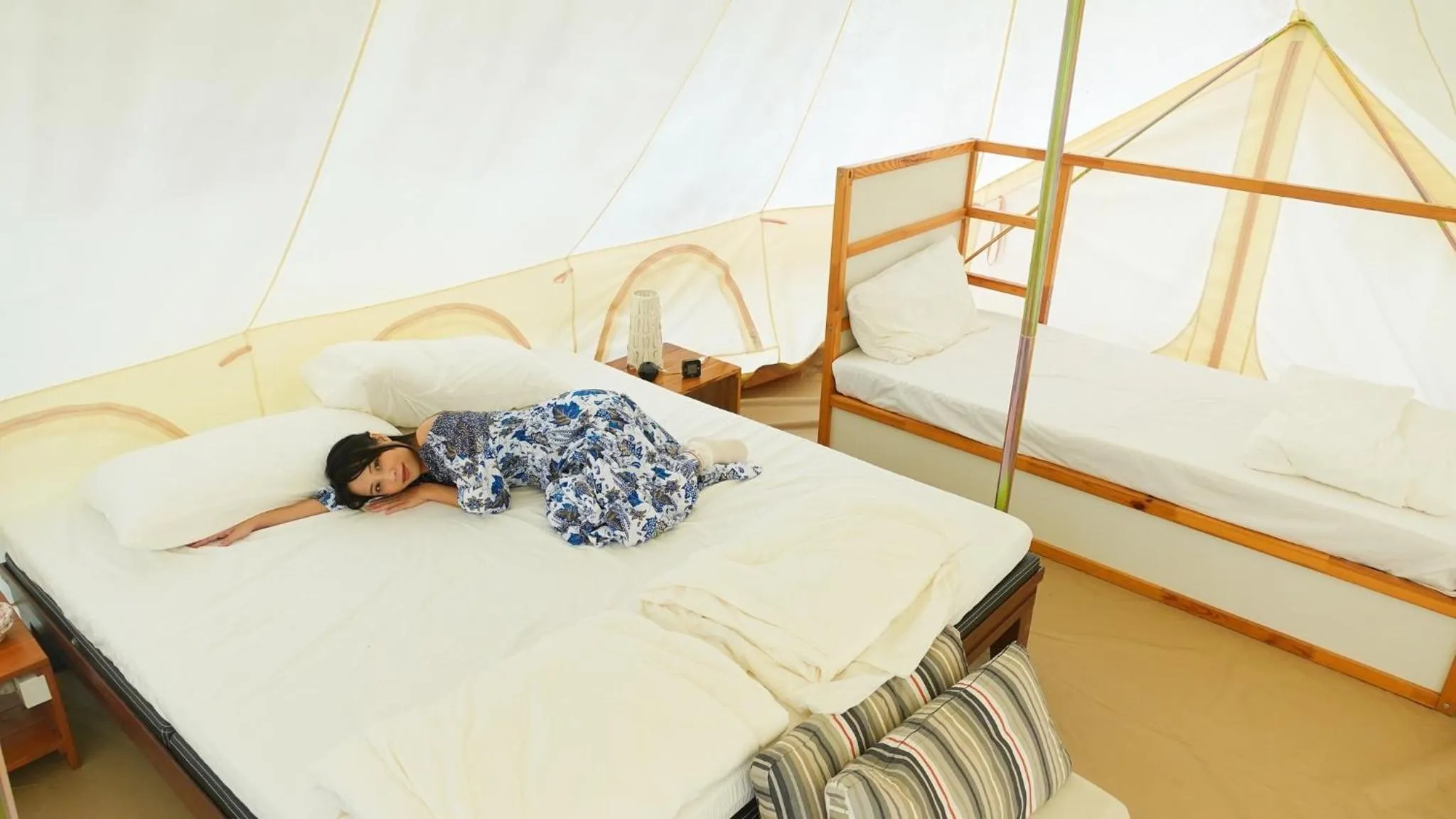 Bed in BaanRai KhunYa บ้านไร่คุณย่า