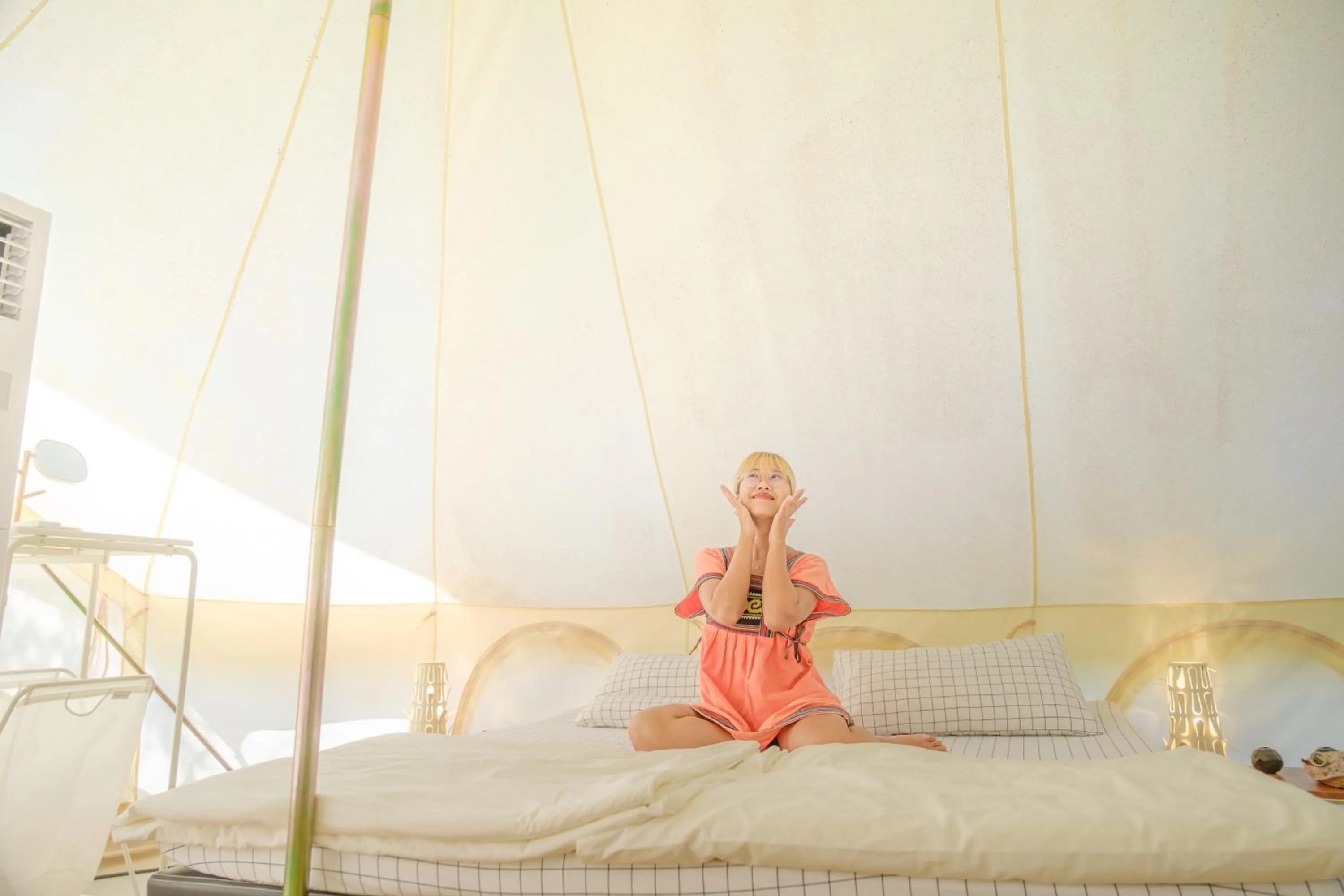 Bed in BaanRai KhunYa บ้านไร่คุณย่า