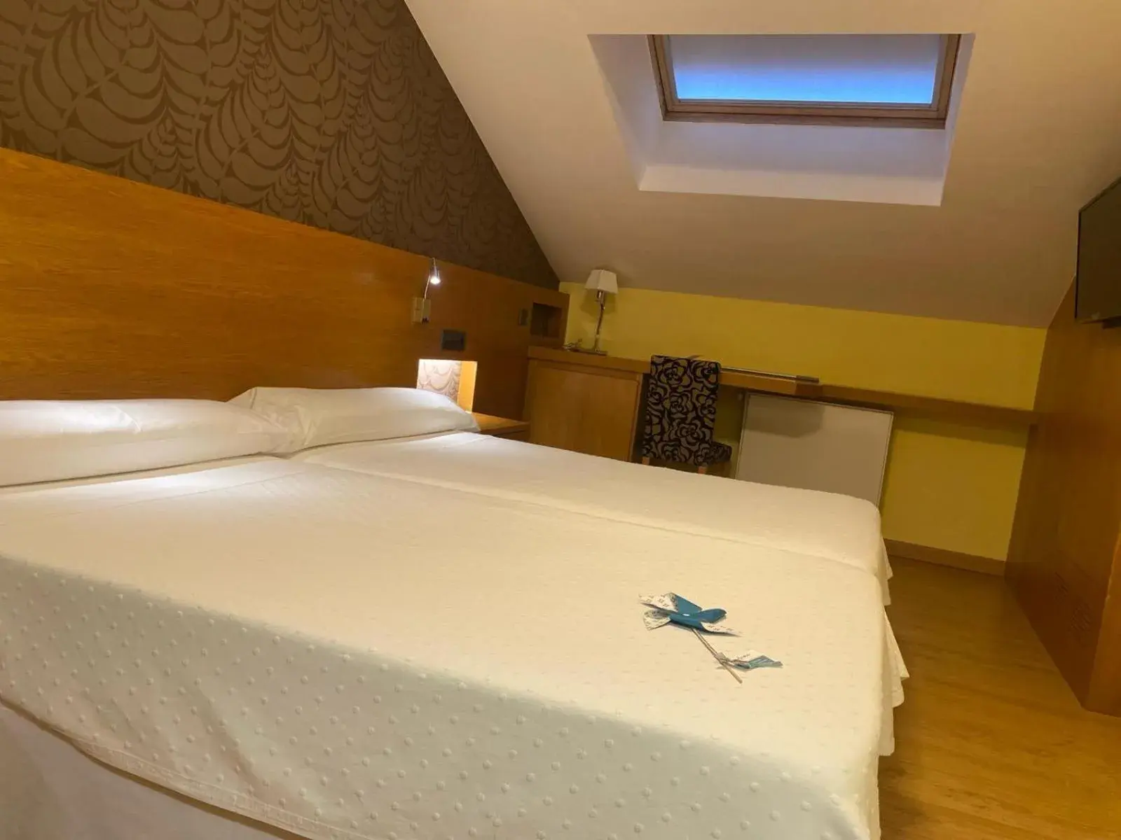 Bed in Hotel Nordés Bed in Hotel Nordés