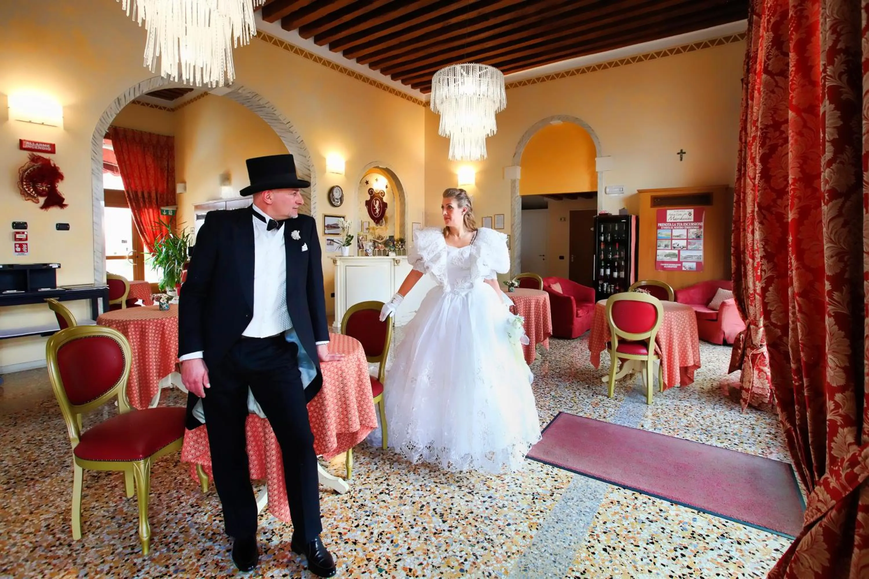 Lobby or reception in Albergo Antica Corte Marchesini