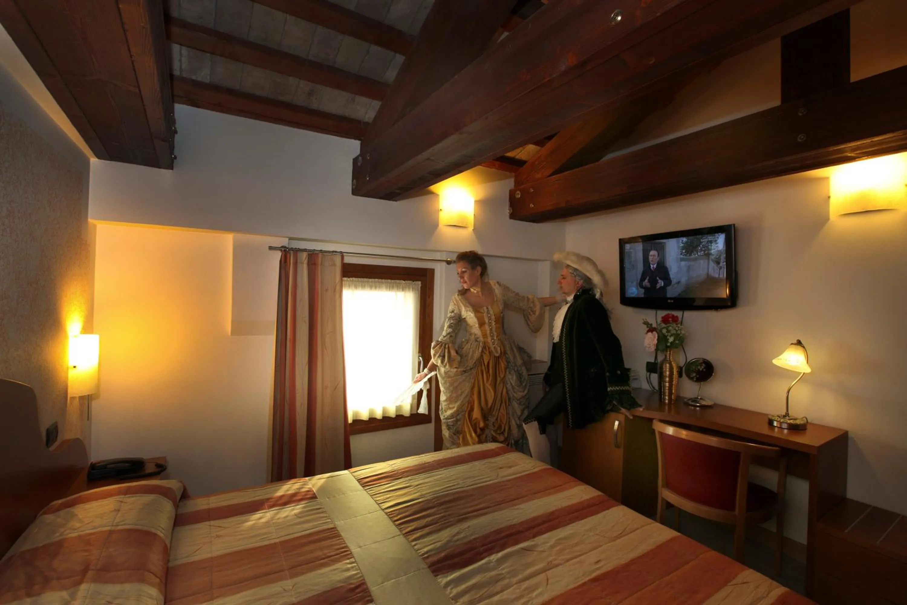 Bedroom, Bed in Albergo Antica Corte Marchesini