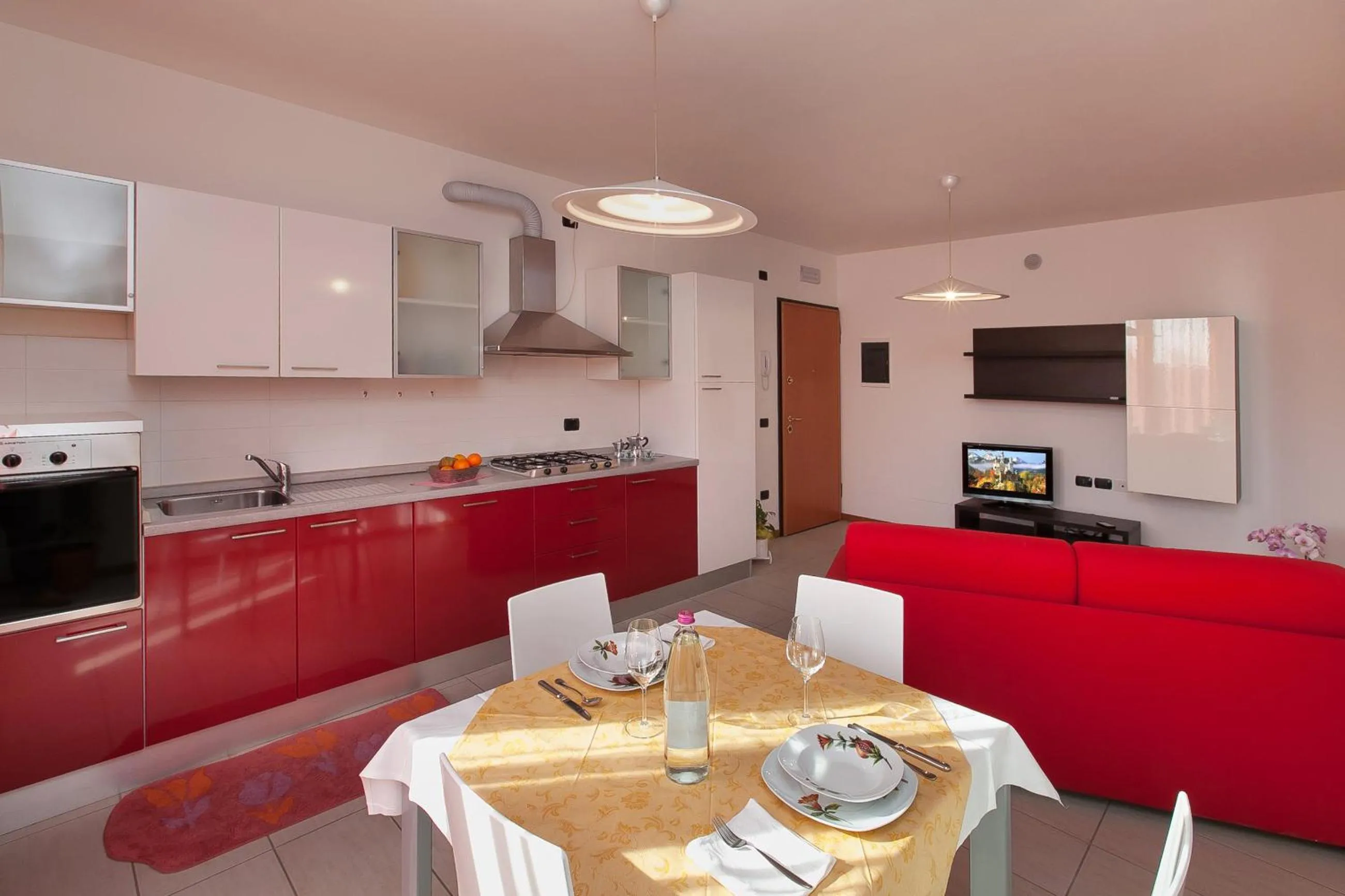 Kitchen or kitchenette in Albergo Antica Corte Marchesini