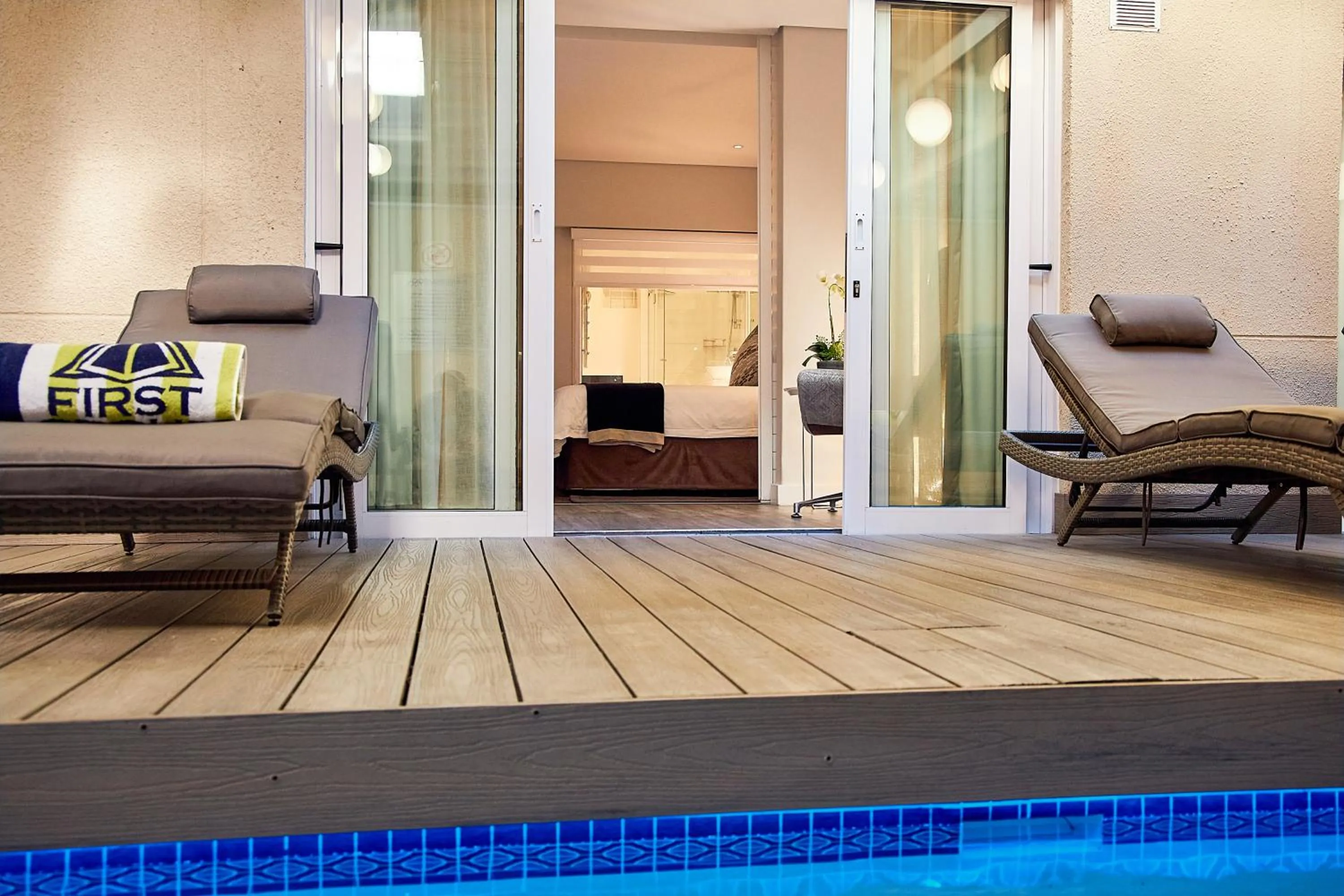 Swimming pool in First Group Riviera Suites