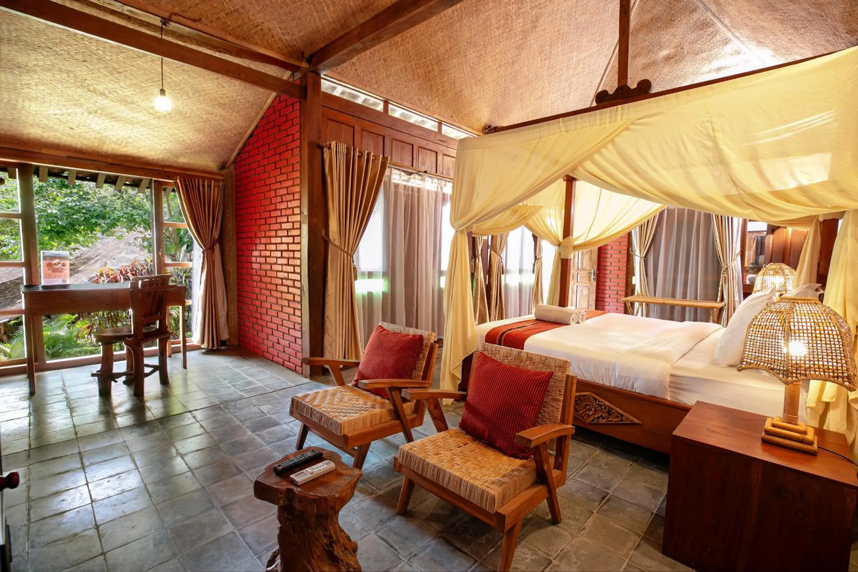 Bed in Rajaklana Resort and Spa Bed in Rajaklana Resort and Spa