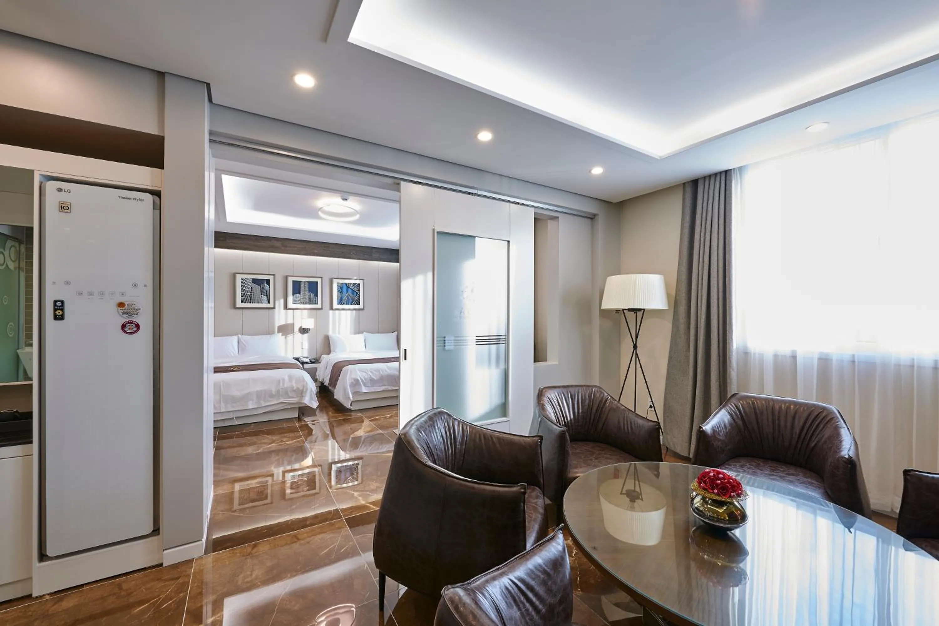 Bed in Gwangju Aura Hotel