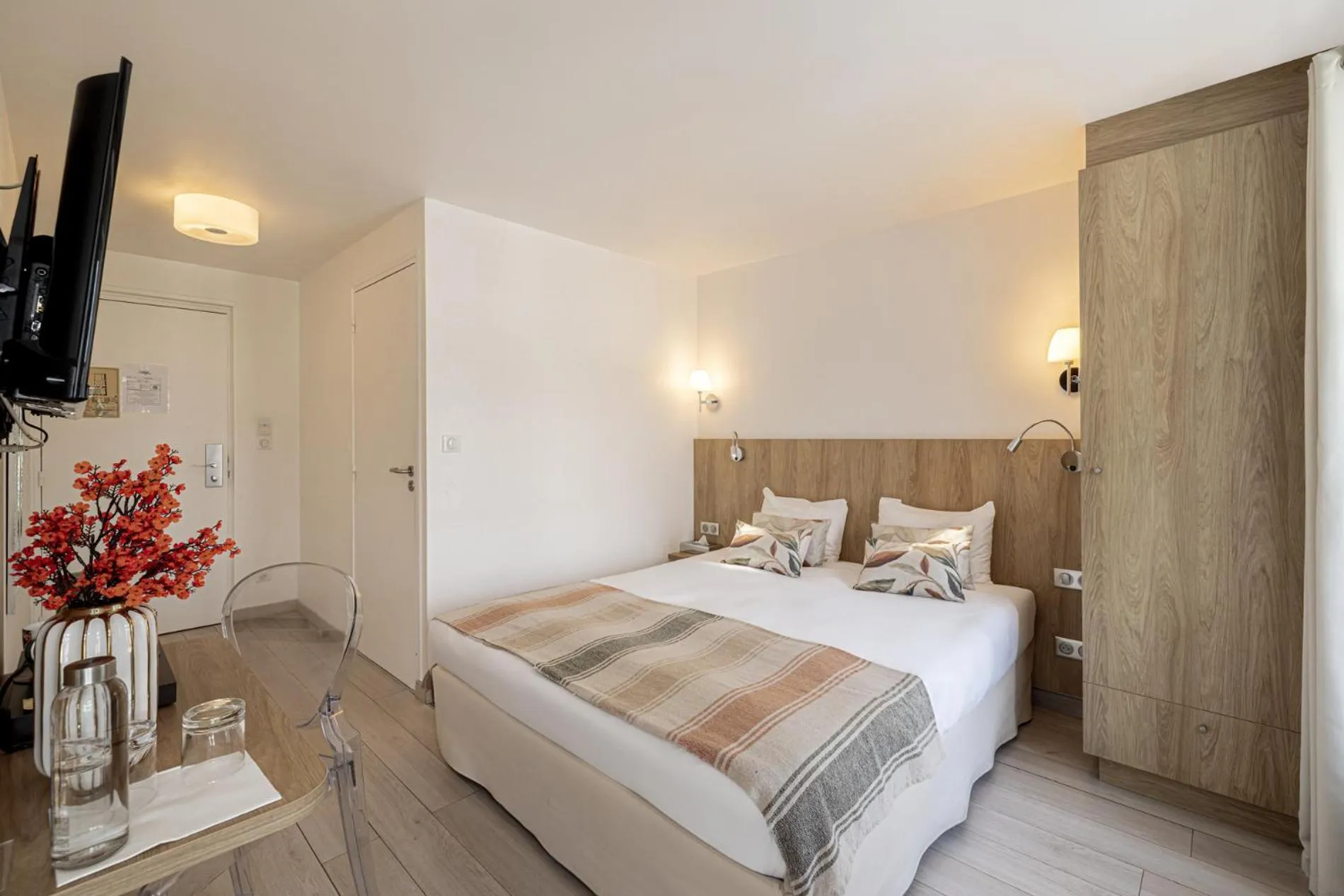 Bed in Hotel Restaurant Lesage