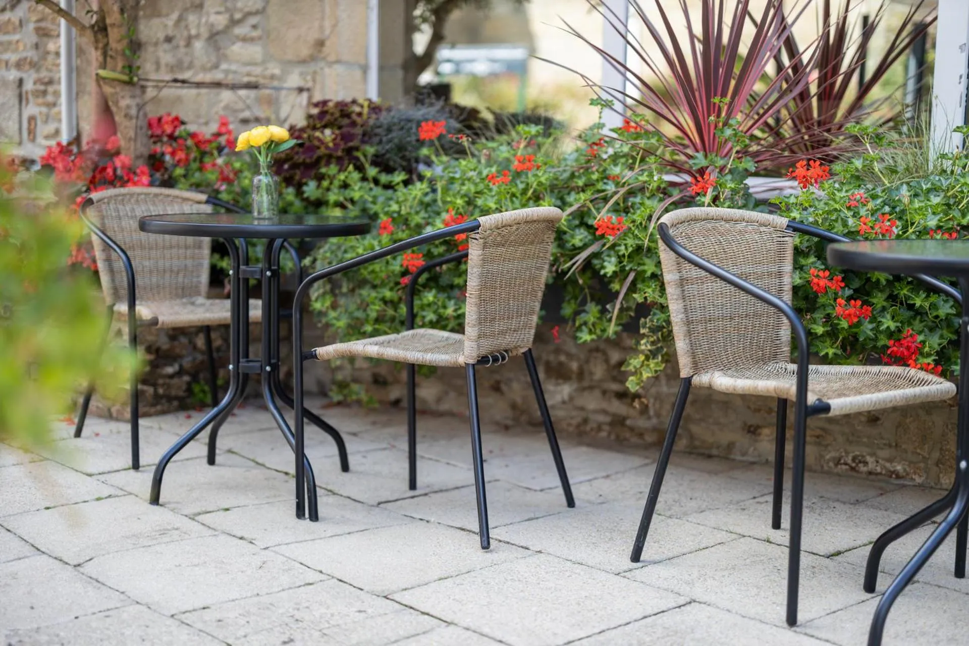 Patio in Hotel Restaurant Lesage