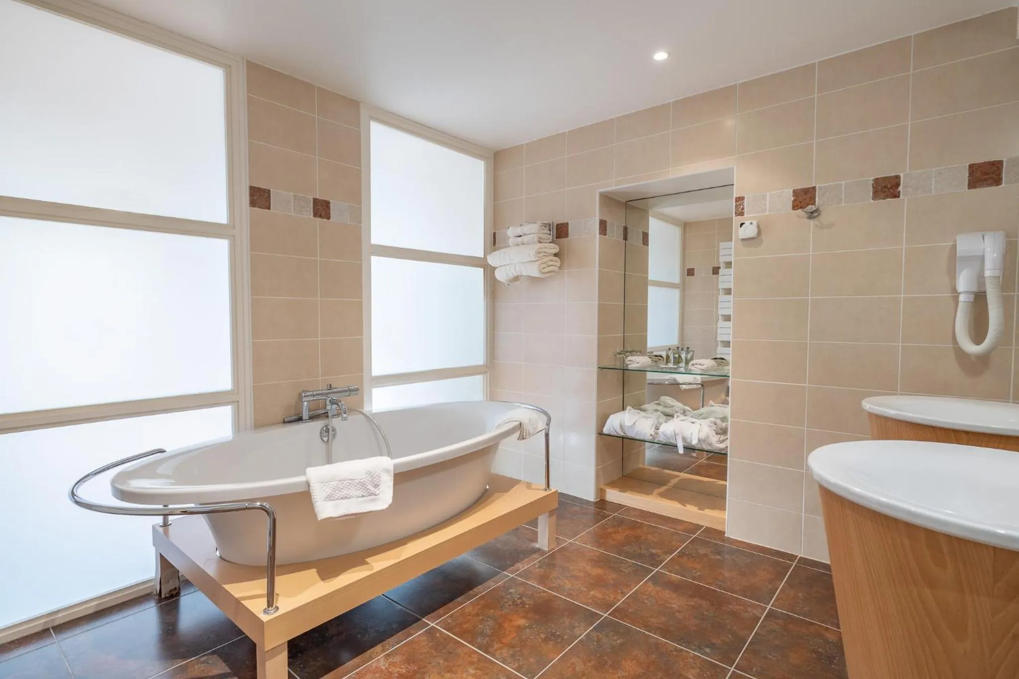 Bathroom in Hotel Restaurant Lesage