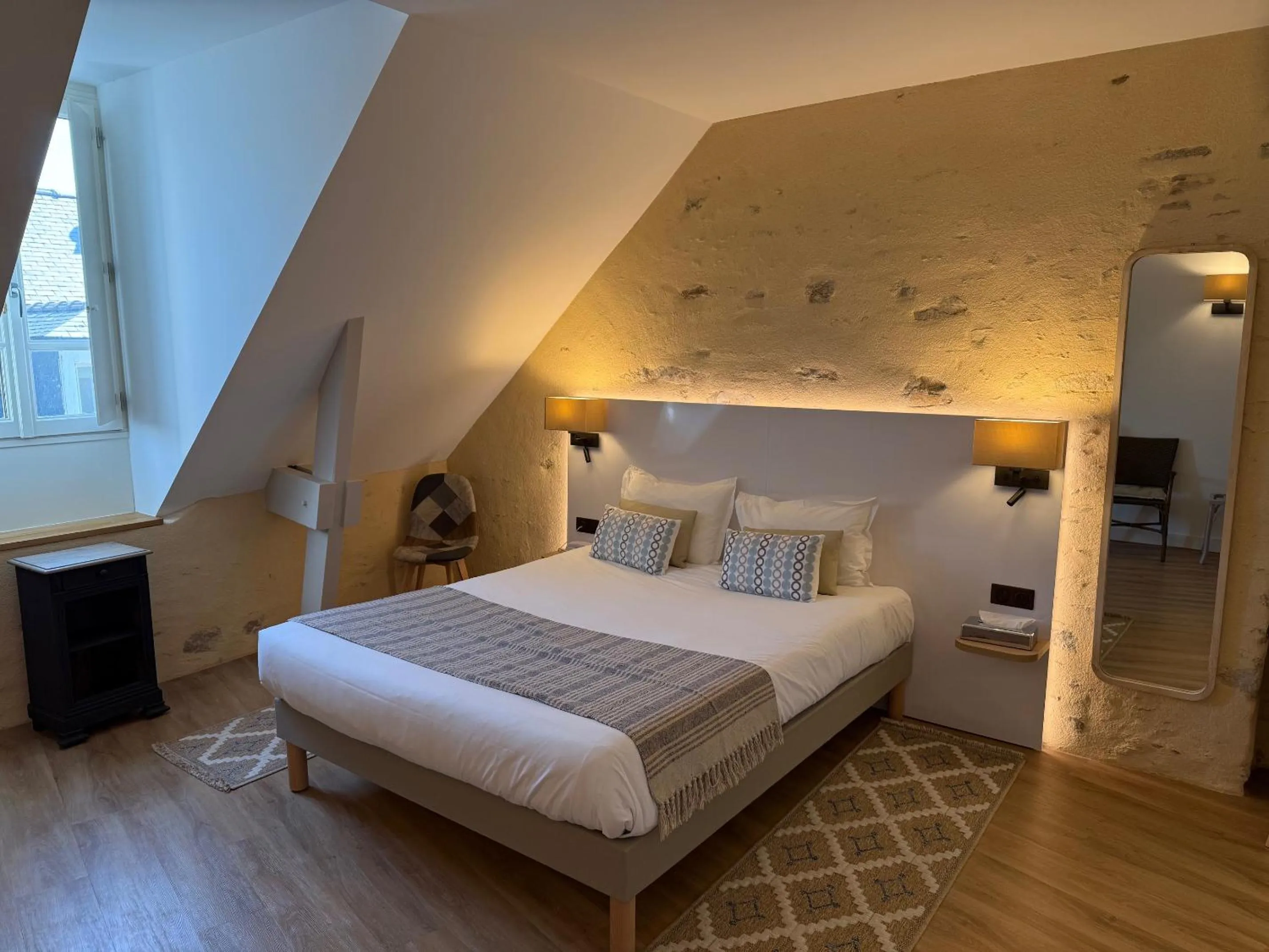 Bedroom in Hotel Restaurant Lesage