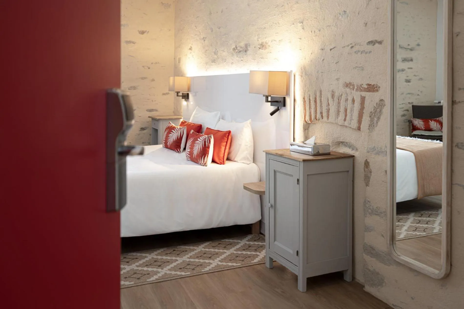 Bed in Hotel Restaurant Lesage